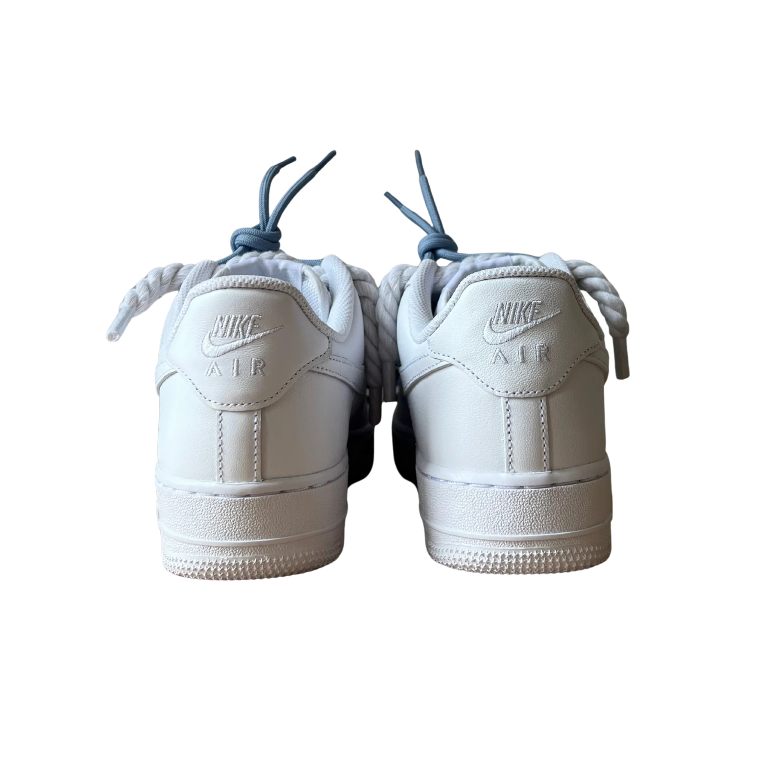 Nike Air Force 1 Laced Up Rope Lace Blue Hátulnézet