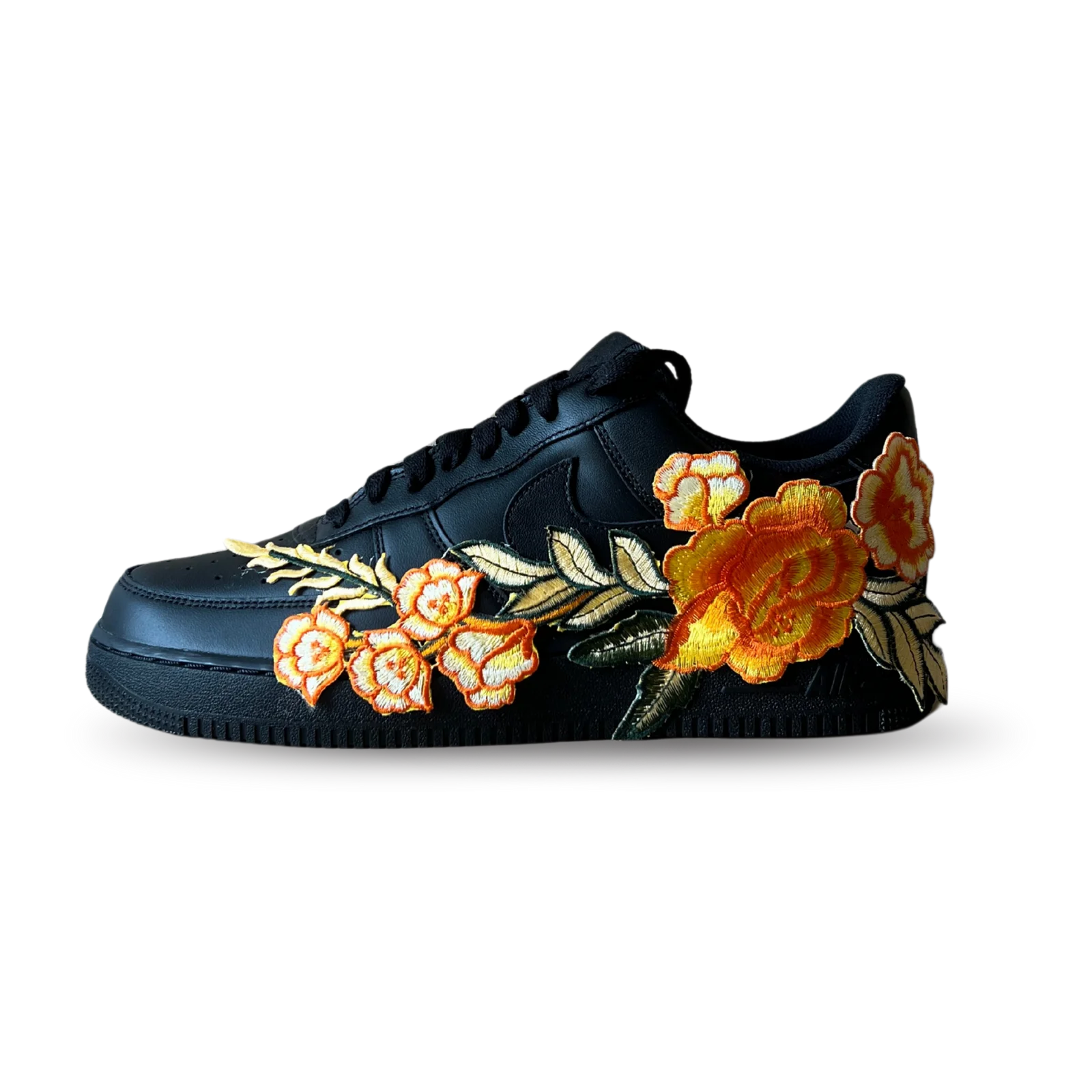 Nike Air Force 1 Black Yellow Rose Oldalnézet