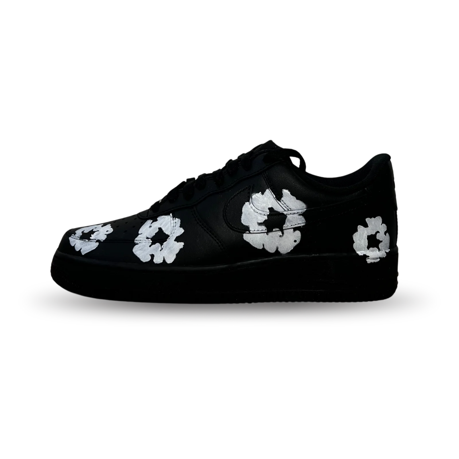 Nike Air Force 1 Low Black Denim Tears Custom Oldalnézet