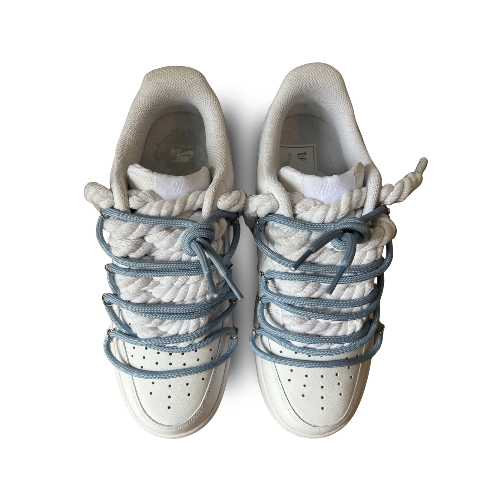 Nike Air Force 1 Laced Up Rope Lace Blue Felülnézet