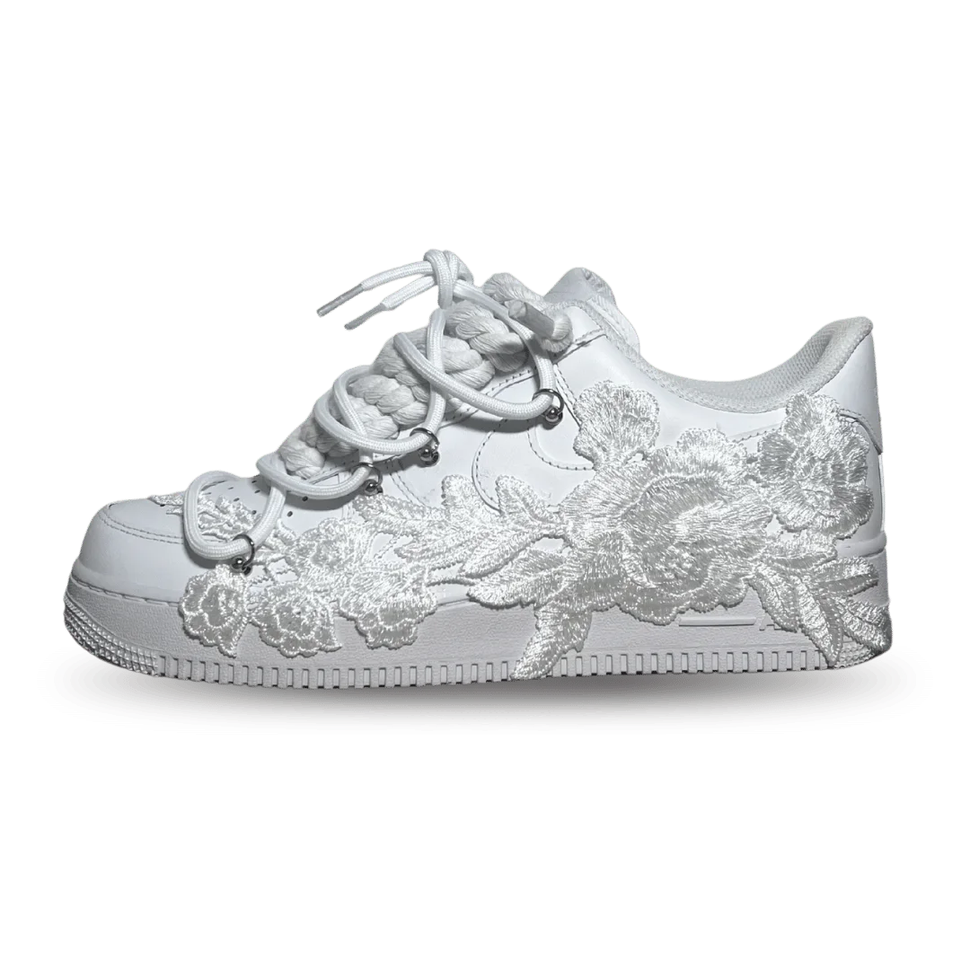 Nike Air Force 1 Rose Pure White Laced Up oldalnézet