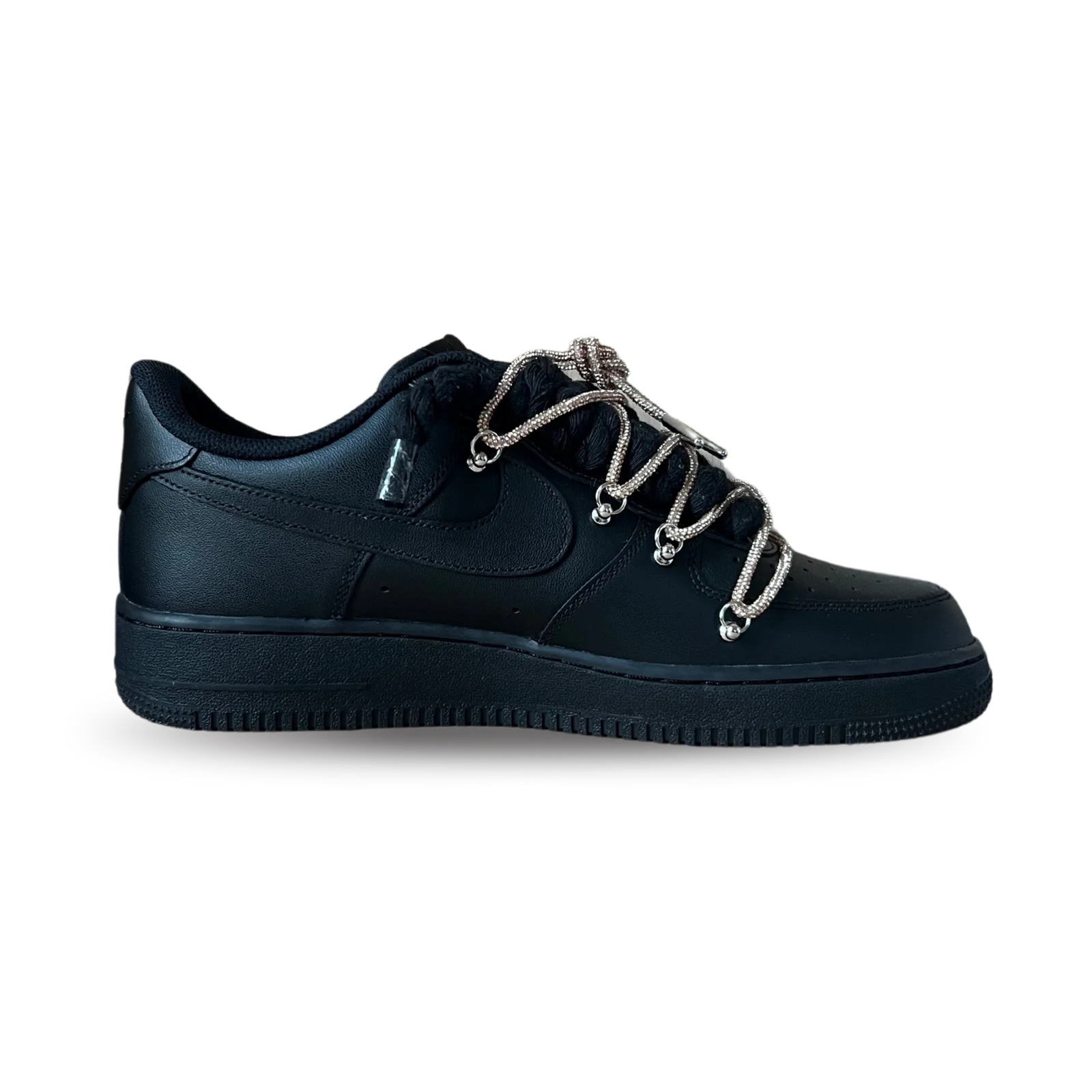Nike Air Force 1 Black Diamond Rope Lace Champagne Belső oldalnézet