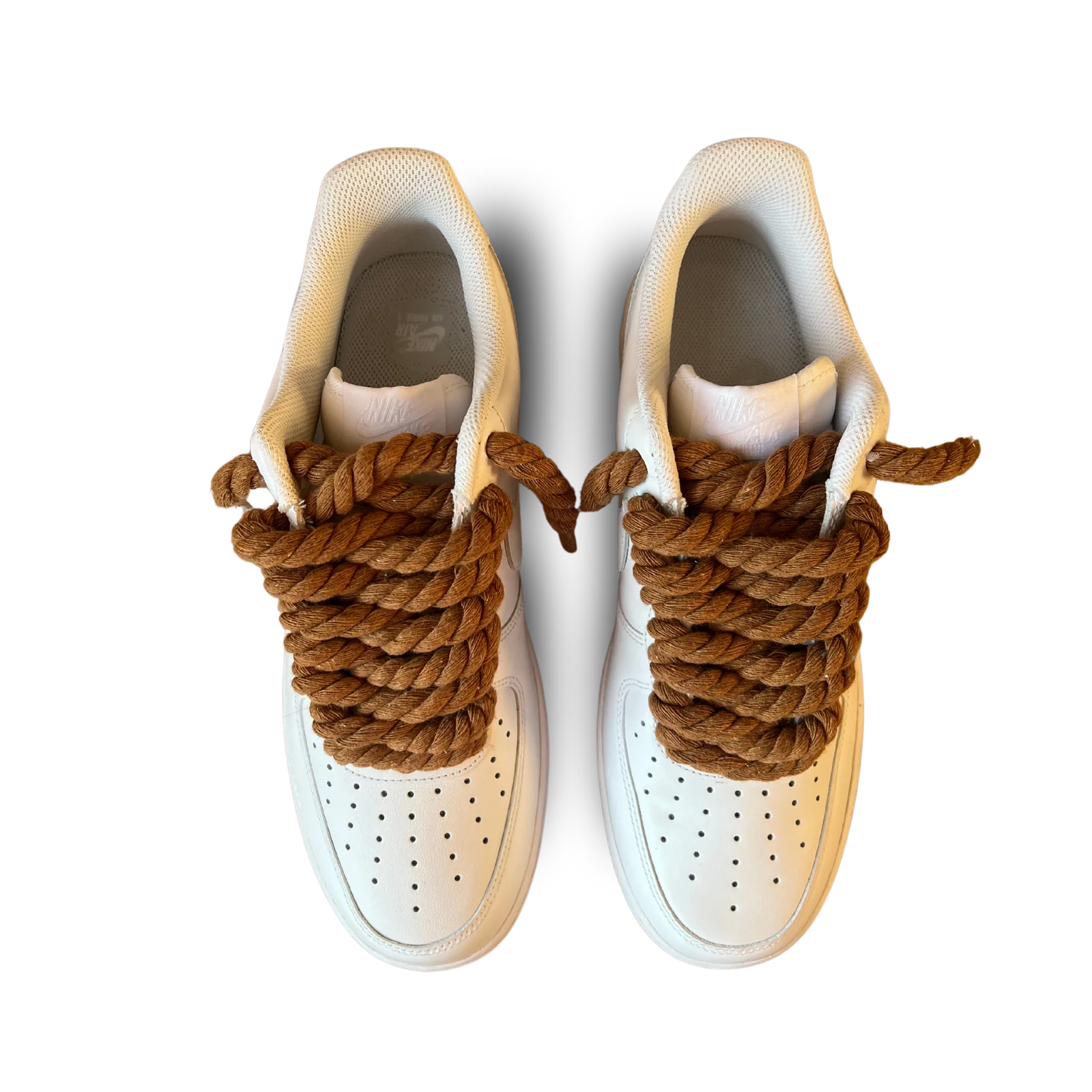 Nike Air Force 1 Rope Lace Brown Felülnézet