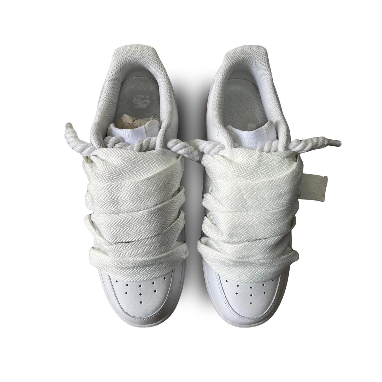 Nike Air Force 1 Lanvin Rope Lace Pure White Felülnézet