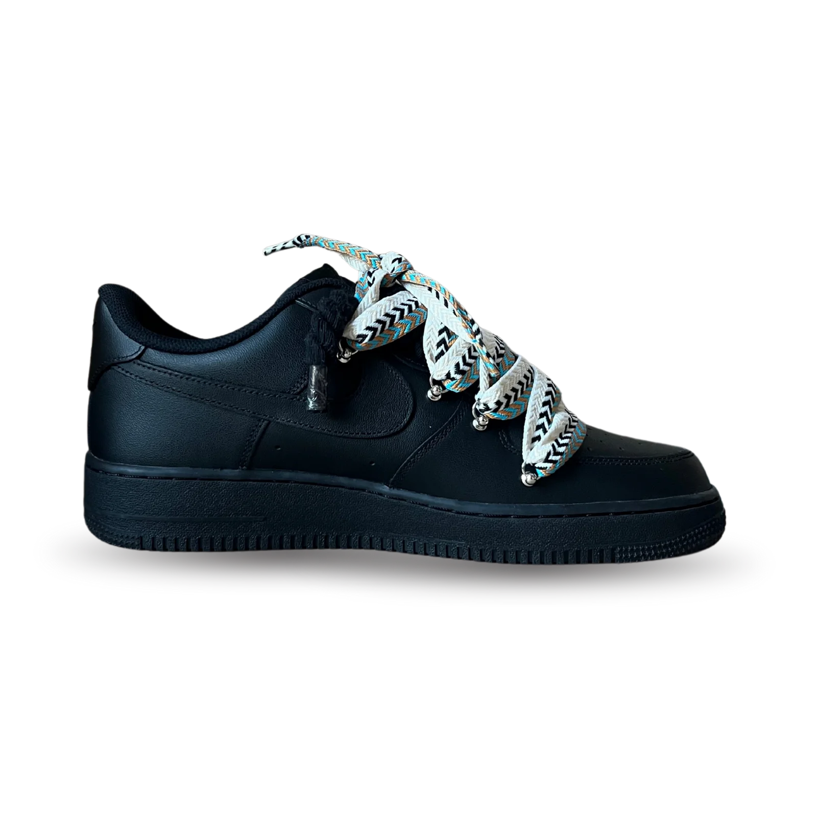Nike Air Force 1 Black Lanvin Rope Lace Brown Beige Belső oldalnézet