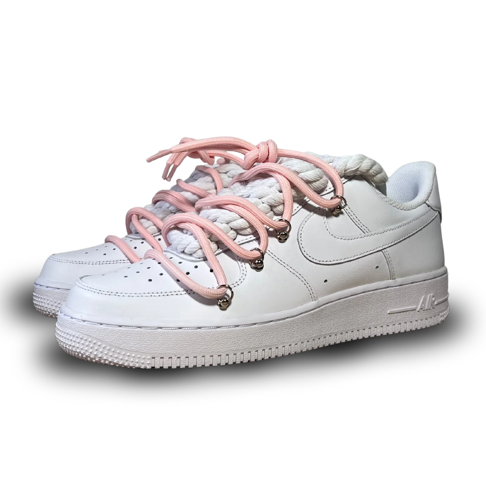 Nike Air Force 1 Laced Up Rope Lace Pink Csanadsoles