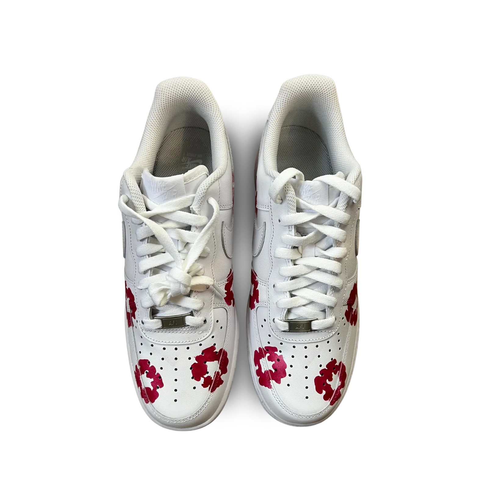 Nike Air Force 1 Low Denim Tears Custom Pink Felülnézet