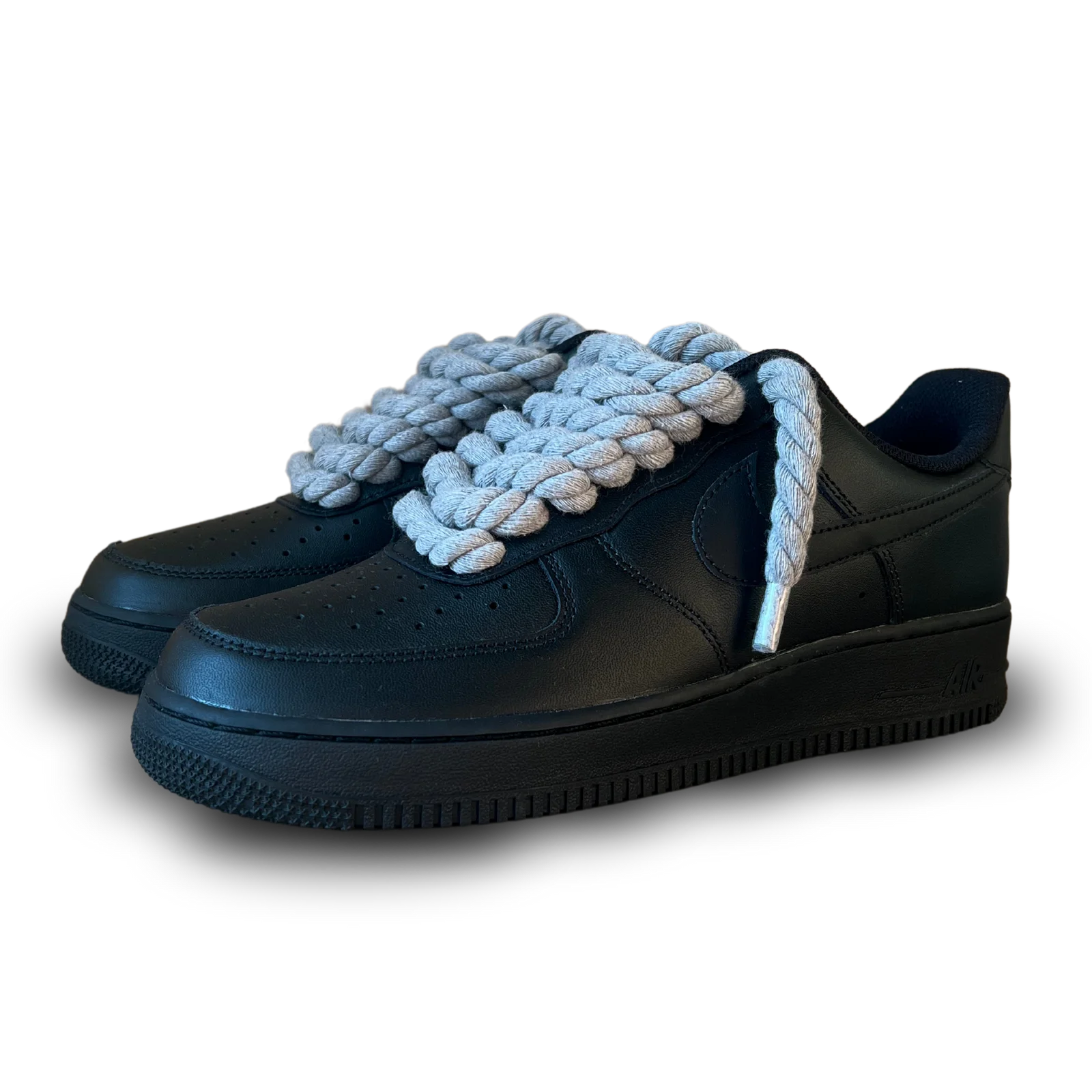 Nike Air Force 1 Black Rope Lace Grey Csanadsoles