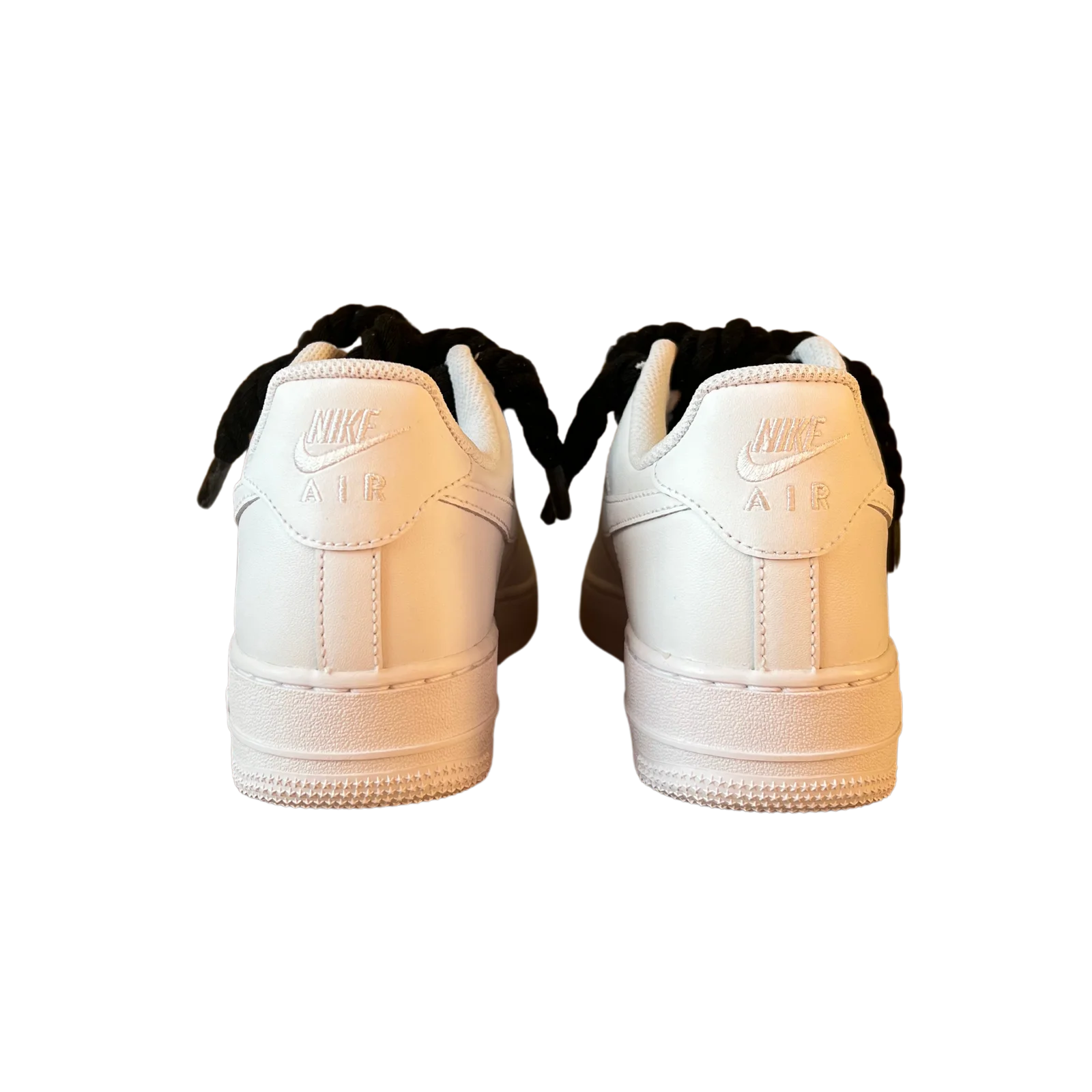 Nike Air Force 1 Rope Lace Black Hátulnézet