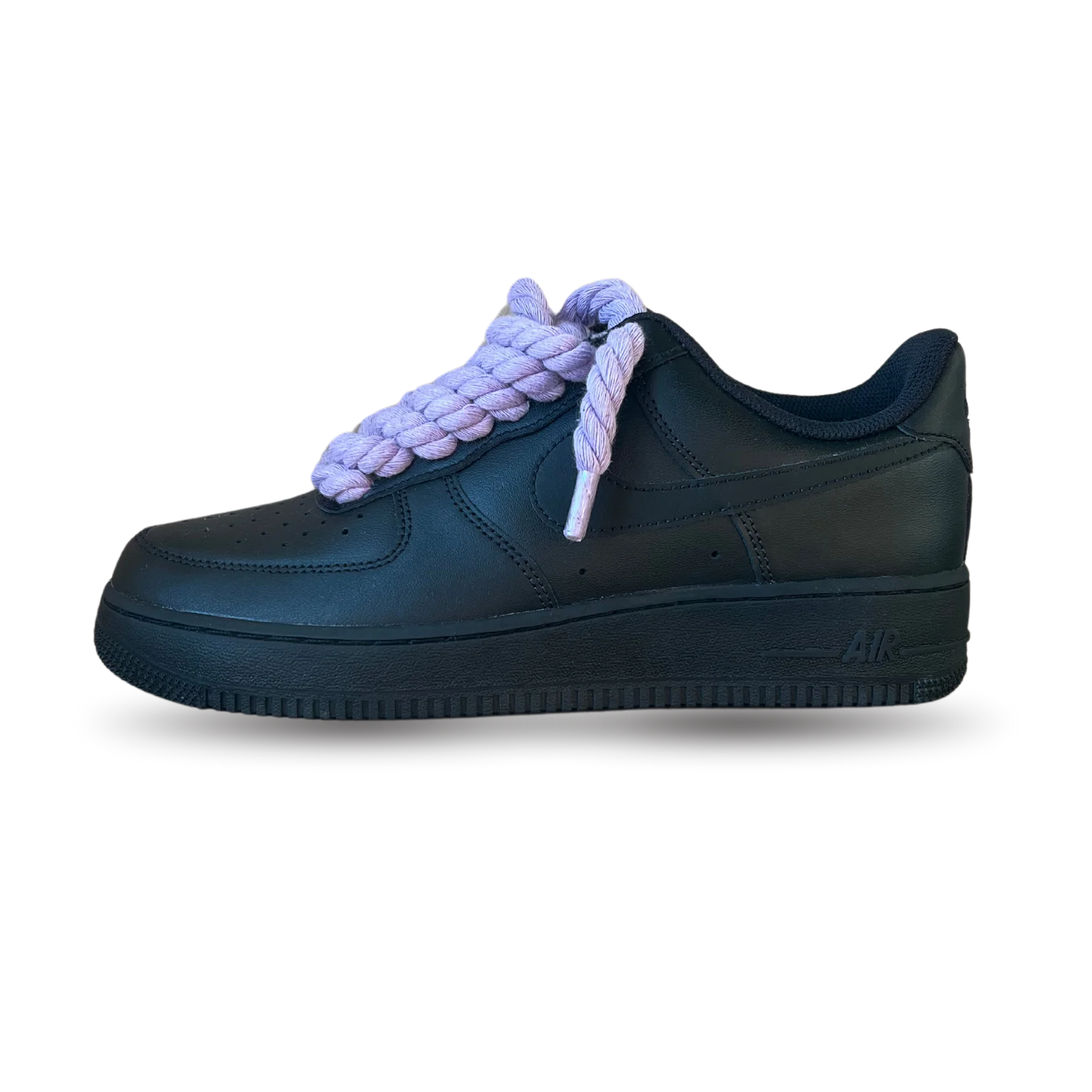 Air Force 1 Black Rope Lace Light Purple Oldalnézet