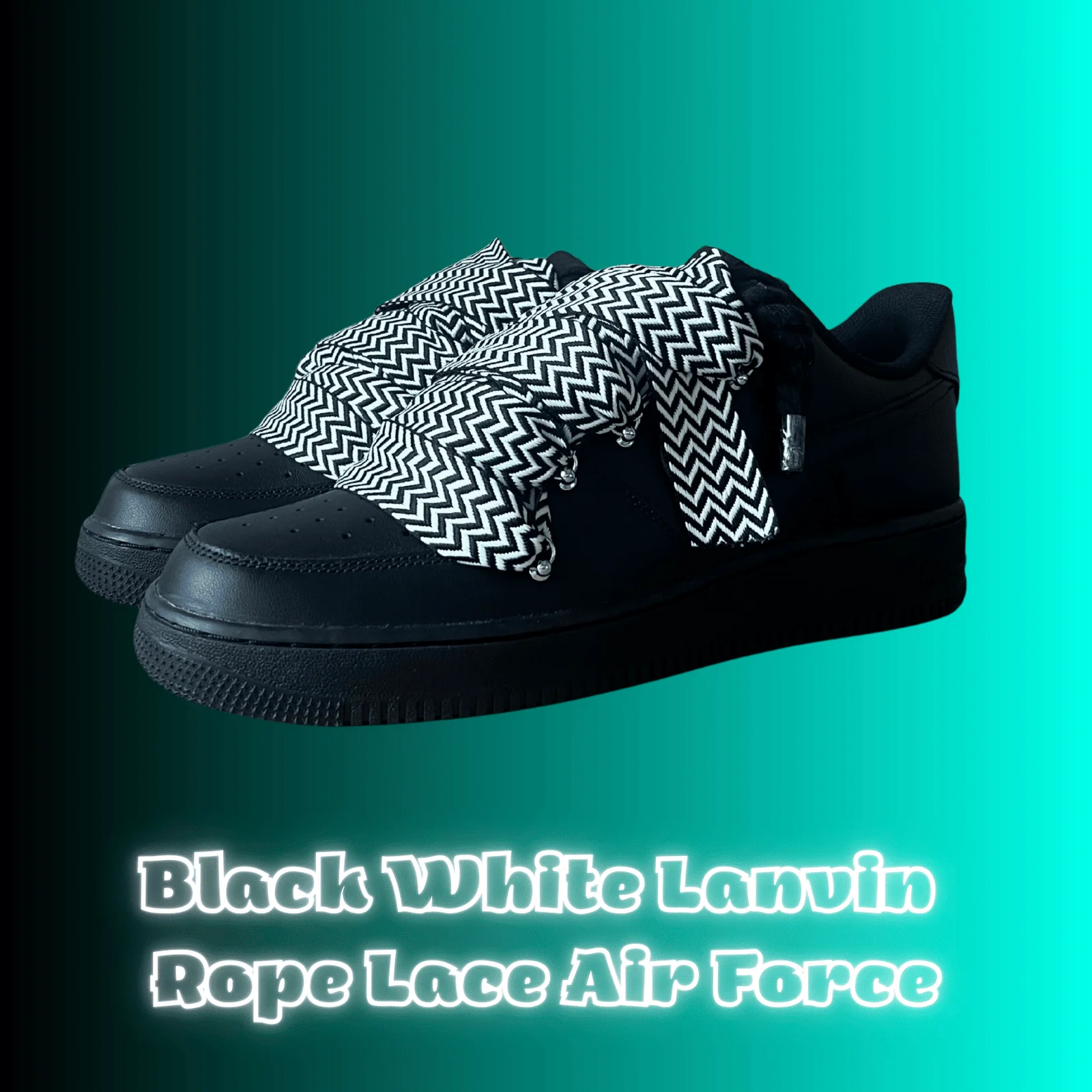 Black Lanvin Rope Lace Air Force