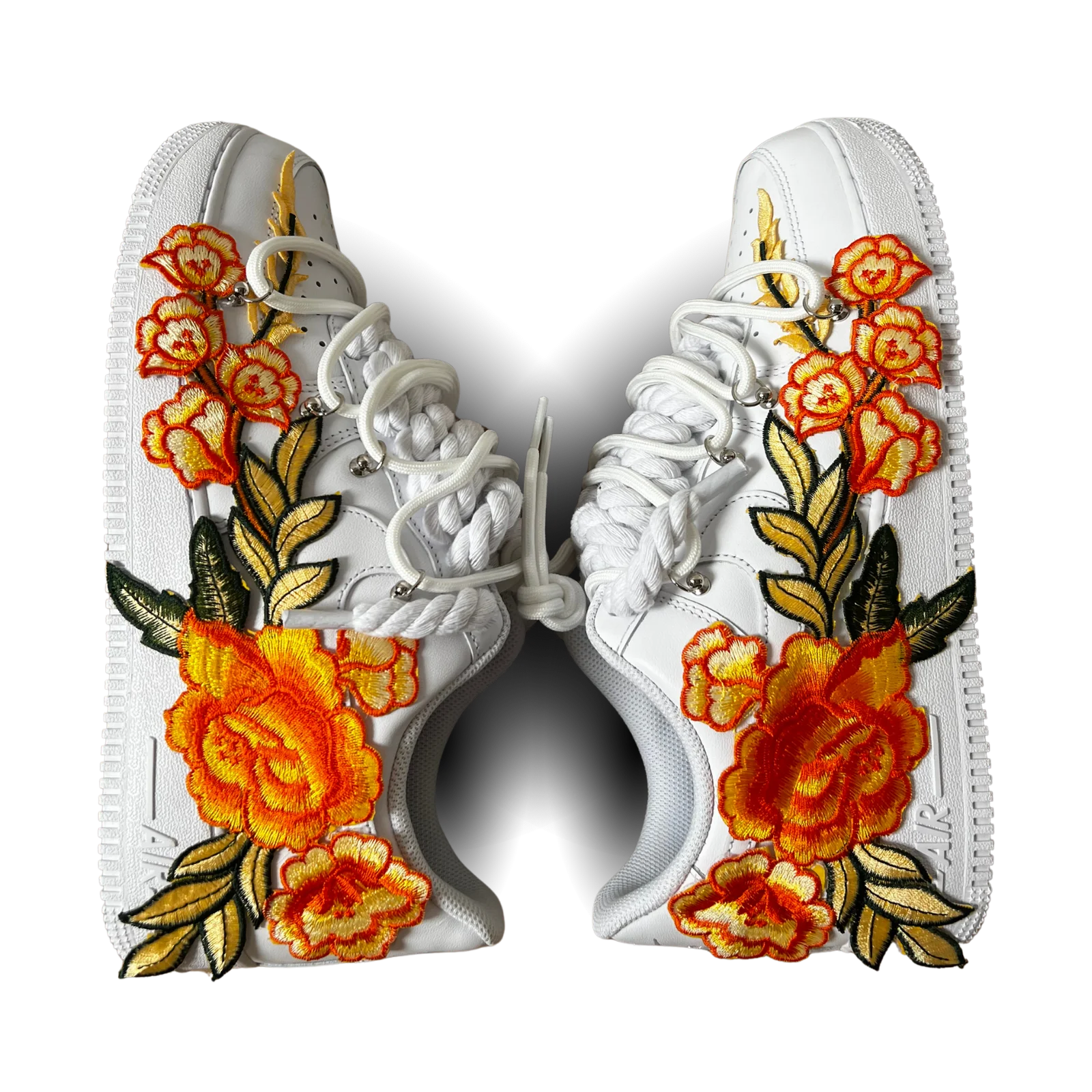 Nike Air Force 1 Rose Yellow Laced Up Rózsanézet