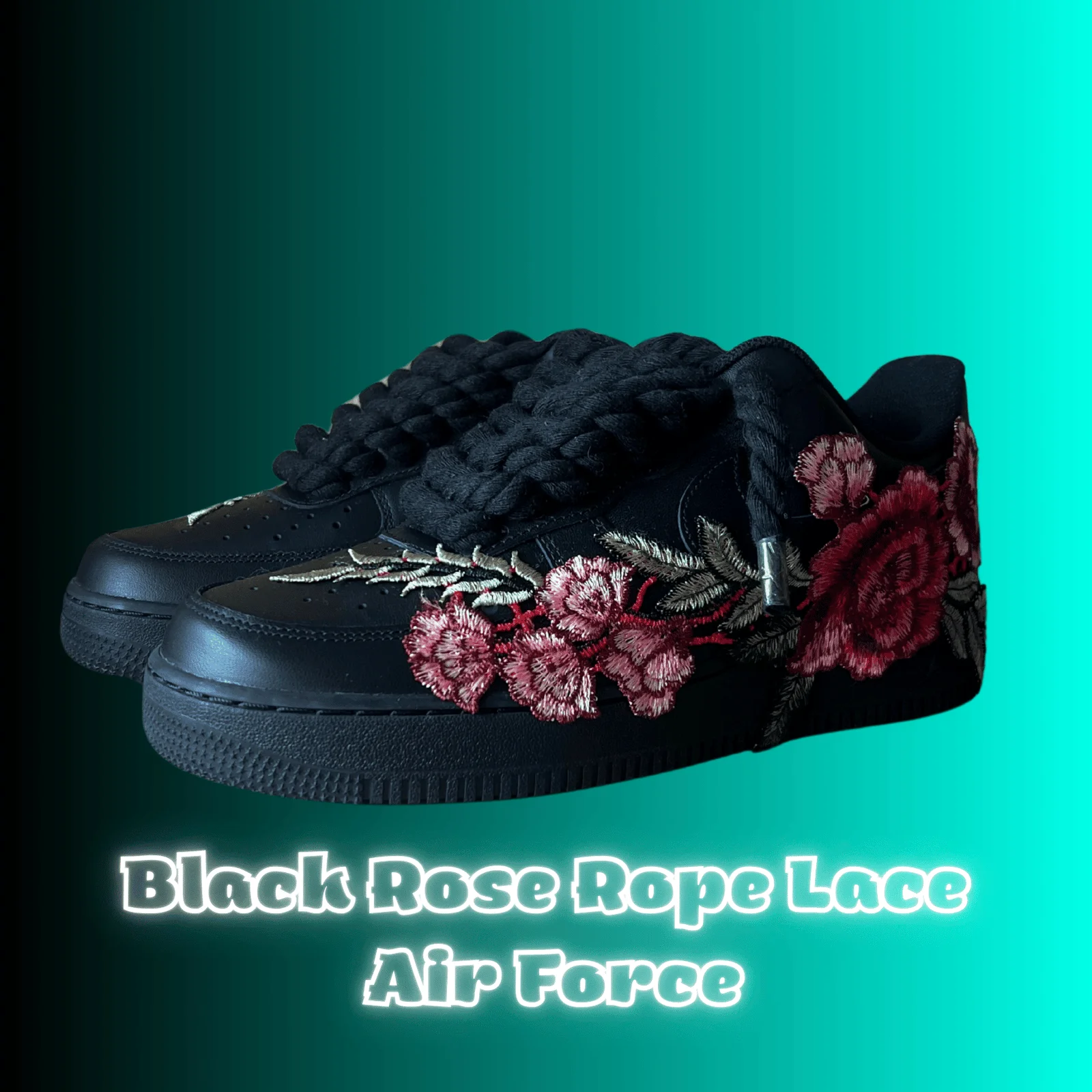 Black Rose Rope Lace Air Force
