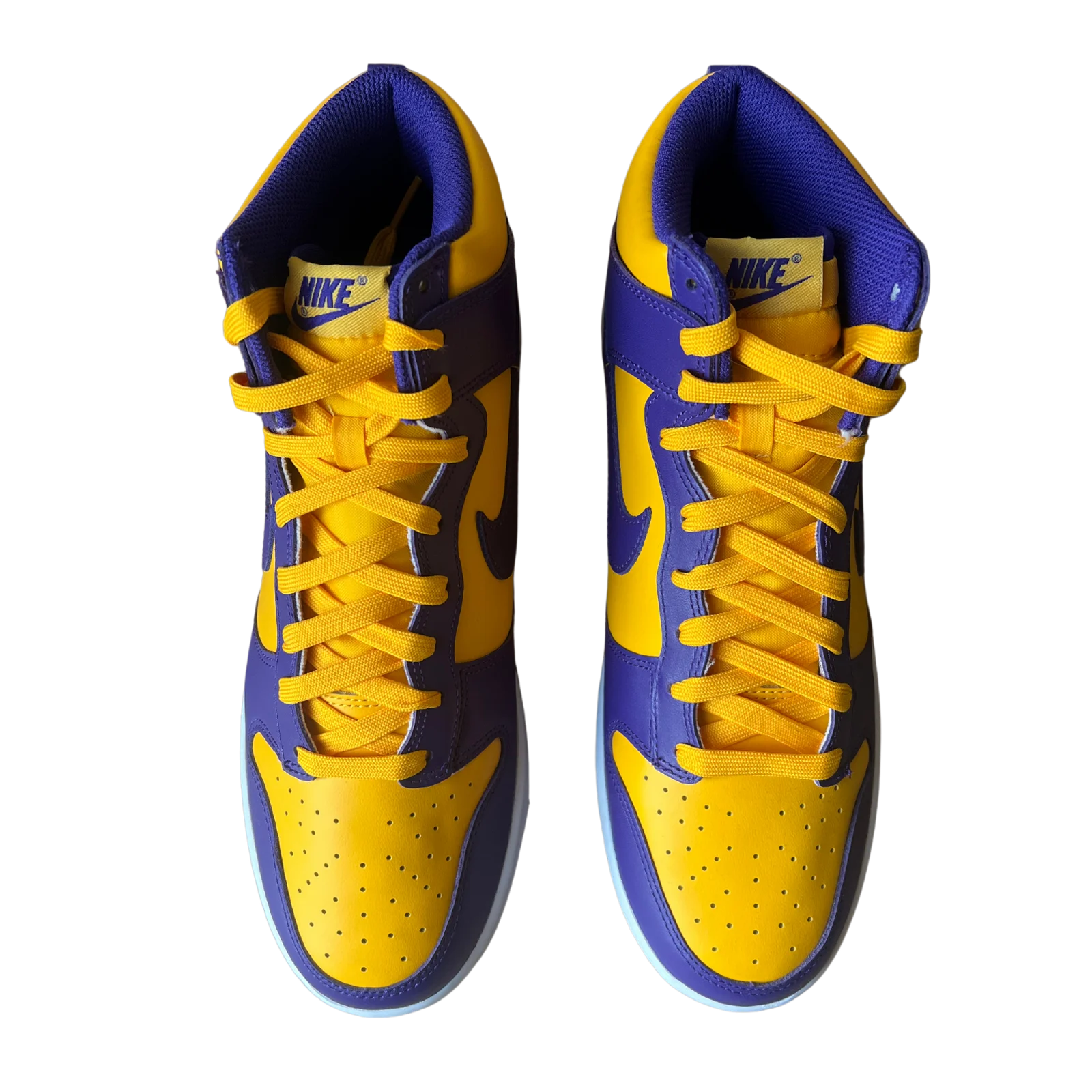 Nike Dunk High Lakers felülnézet
