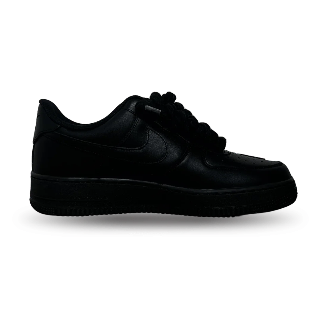 Nike Air Force 1 '07 Black Chunky Rope Lace Pure Black Rose Belső oldalnézet
