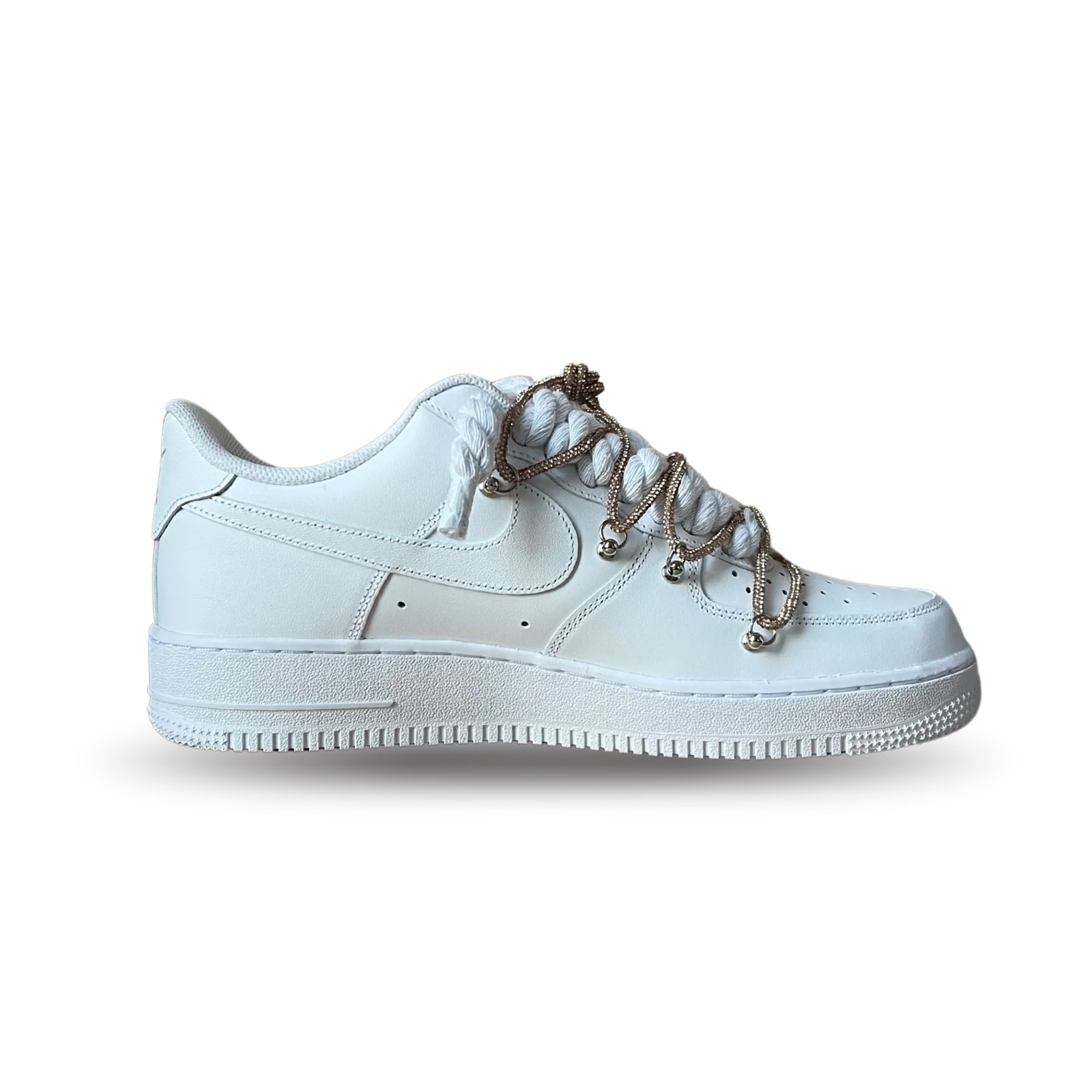 Nike Air Force 1 Diamond Rope Lace Champagne Belső oldalnézet