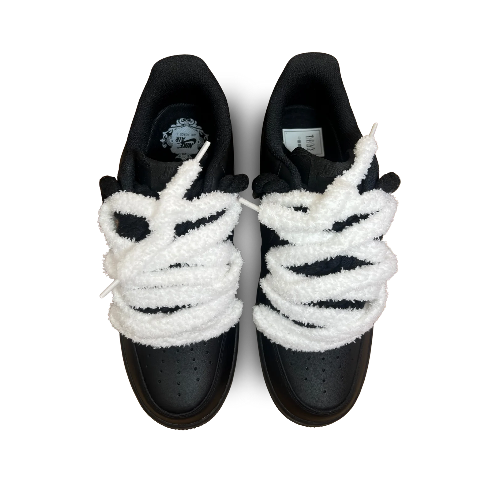 Nike Air Force 1 Black Chimney Cake Coconut Felülnézet