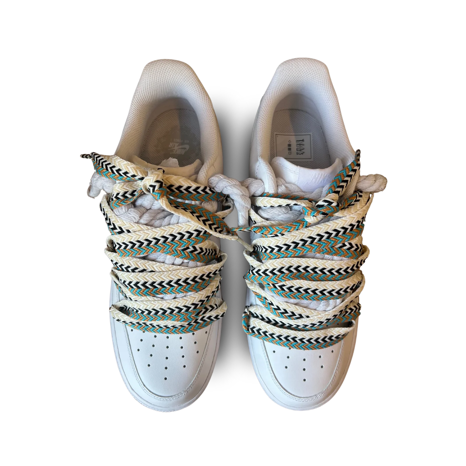 Nike Air Force 1 Lanvin Rope Lace Brown Beige Felülnézet