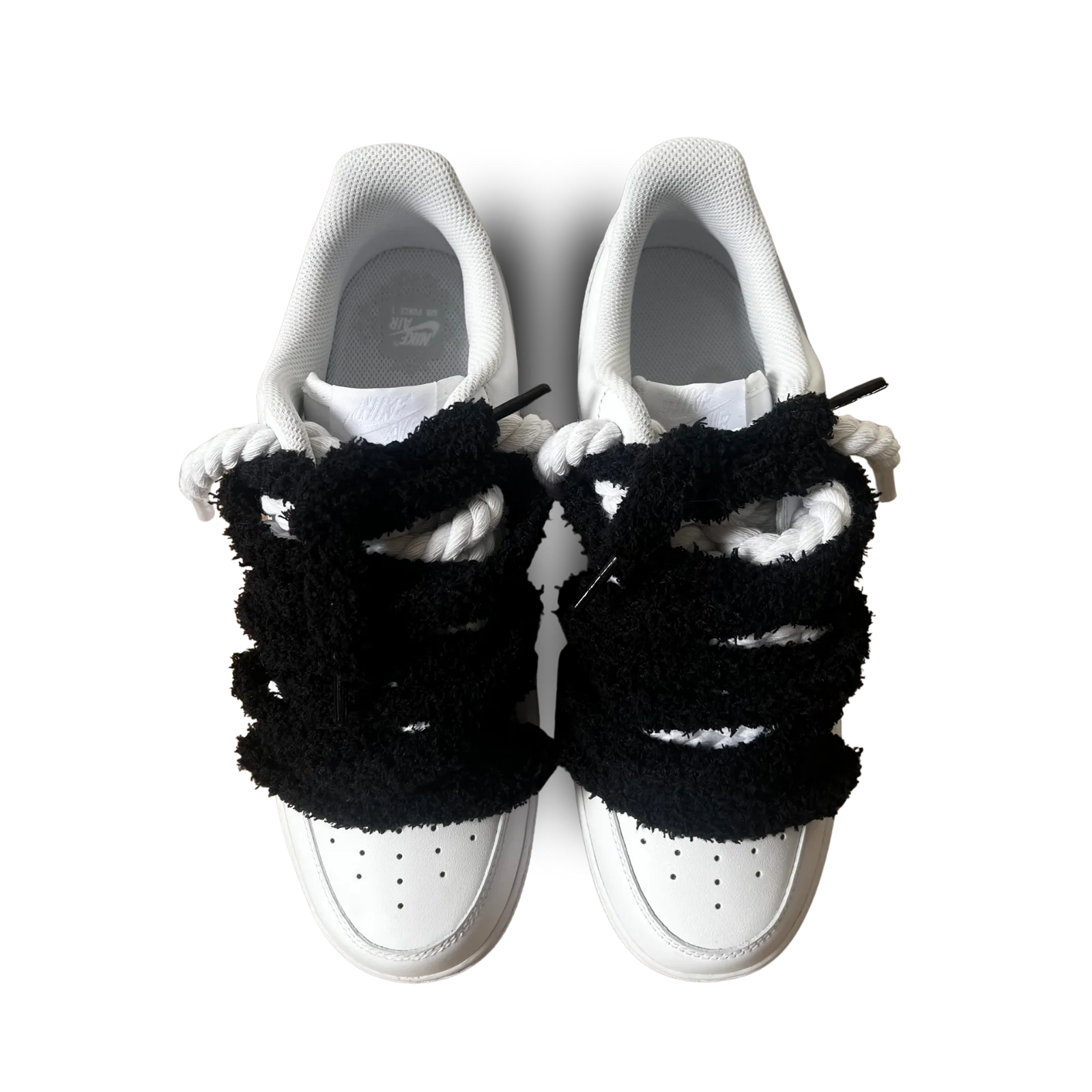 Nike Air Force 1 White Chimney Cake Black Felülnézet