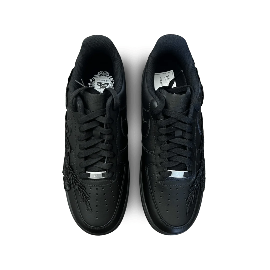 Nike Air Force 1 '07 Pure Black Rose Felülnézet
