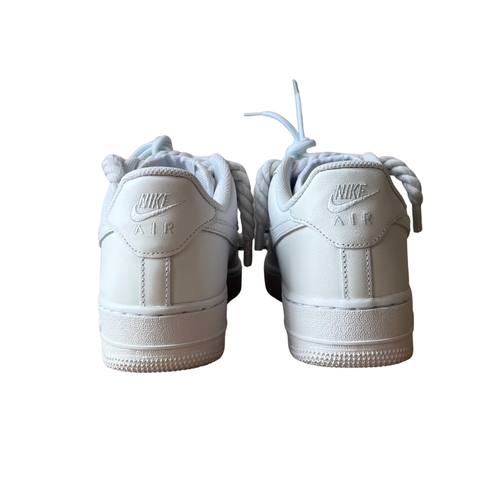 Nike Air Force 1 Laced Up Rope Lace White Hátulnézet
