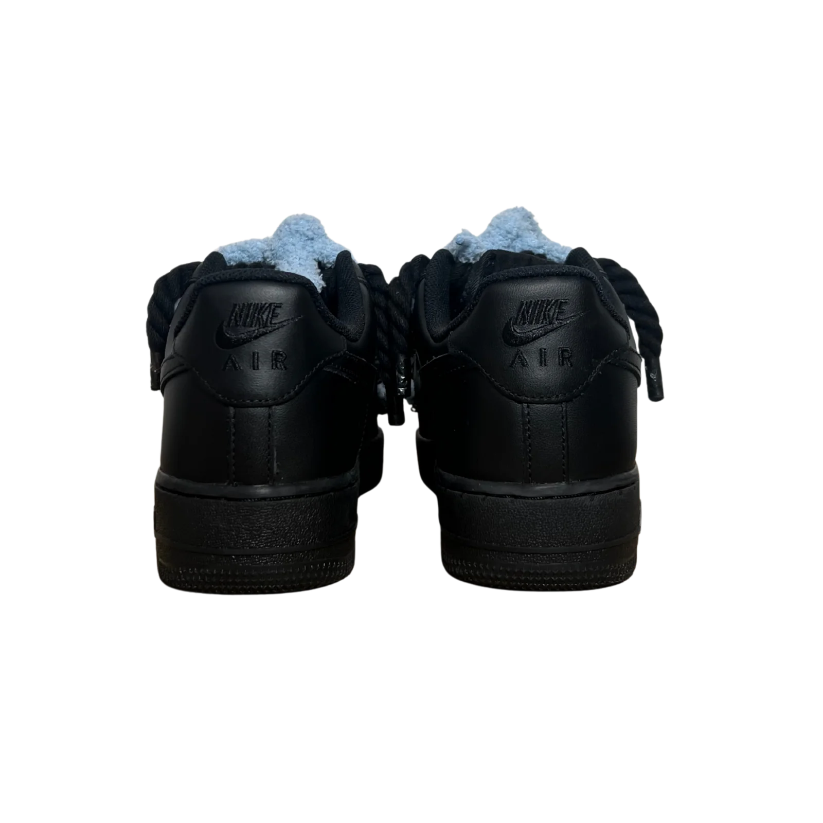 Nike Air Force 1 Black Chimney Cake Baby Blue Hátulnézet