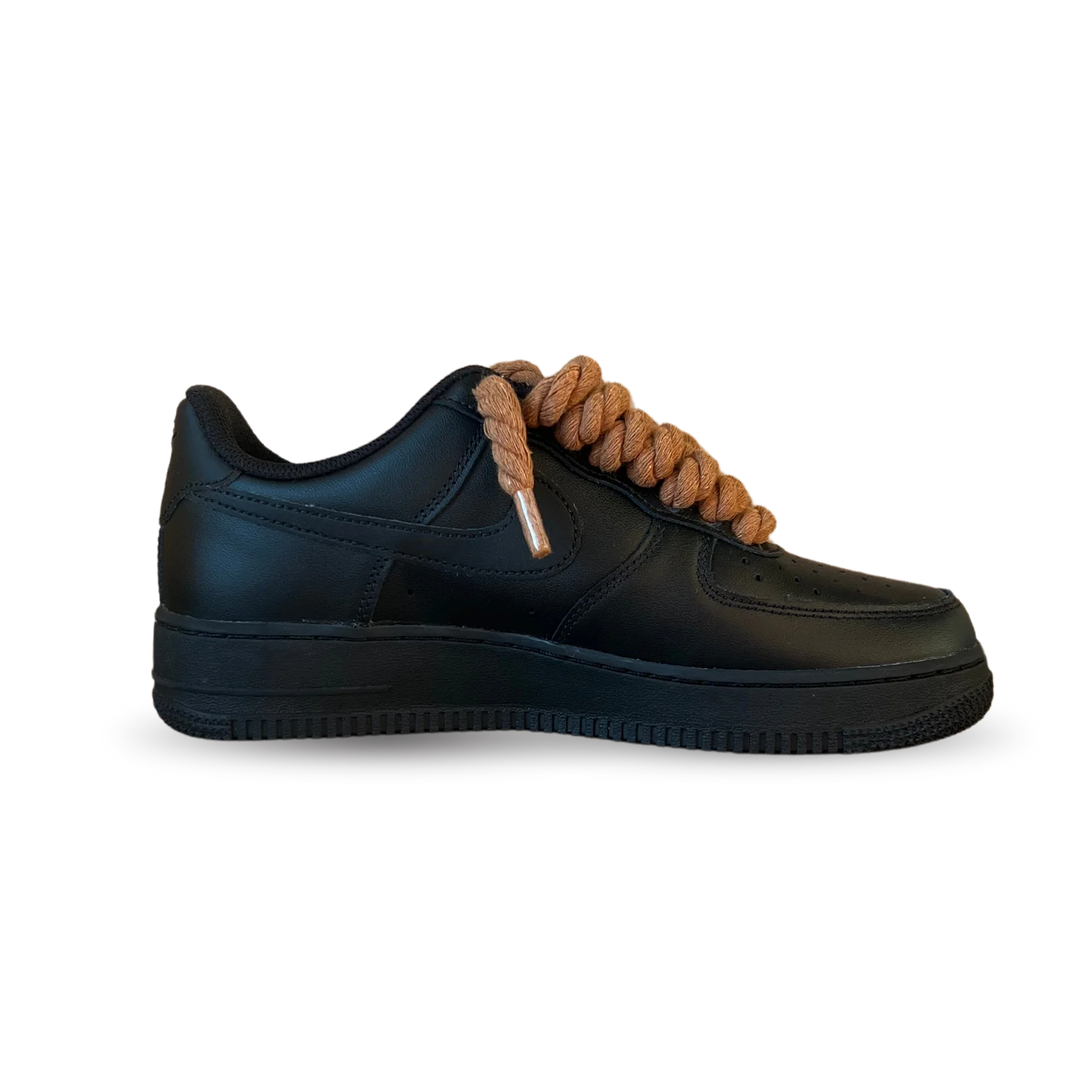 Nike Air Force 1 Black Rope Lace Brown Belső oldalnézet