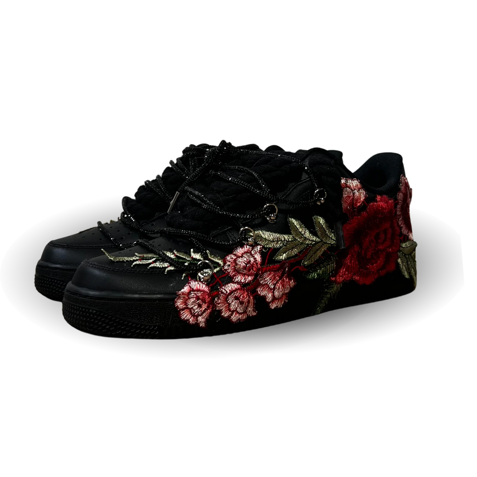 Nike Air Force 1 Black Rose Red Diamond Csanadsoles