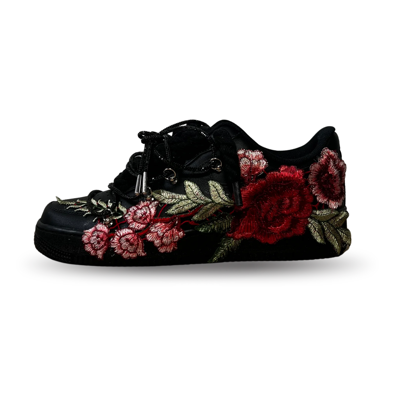 Nike Air Force 1 Black Rose Red Diamond Oldalnézet