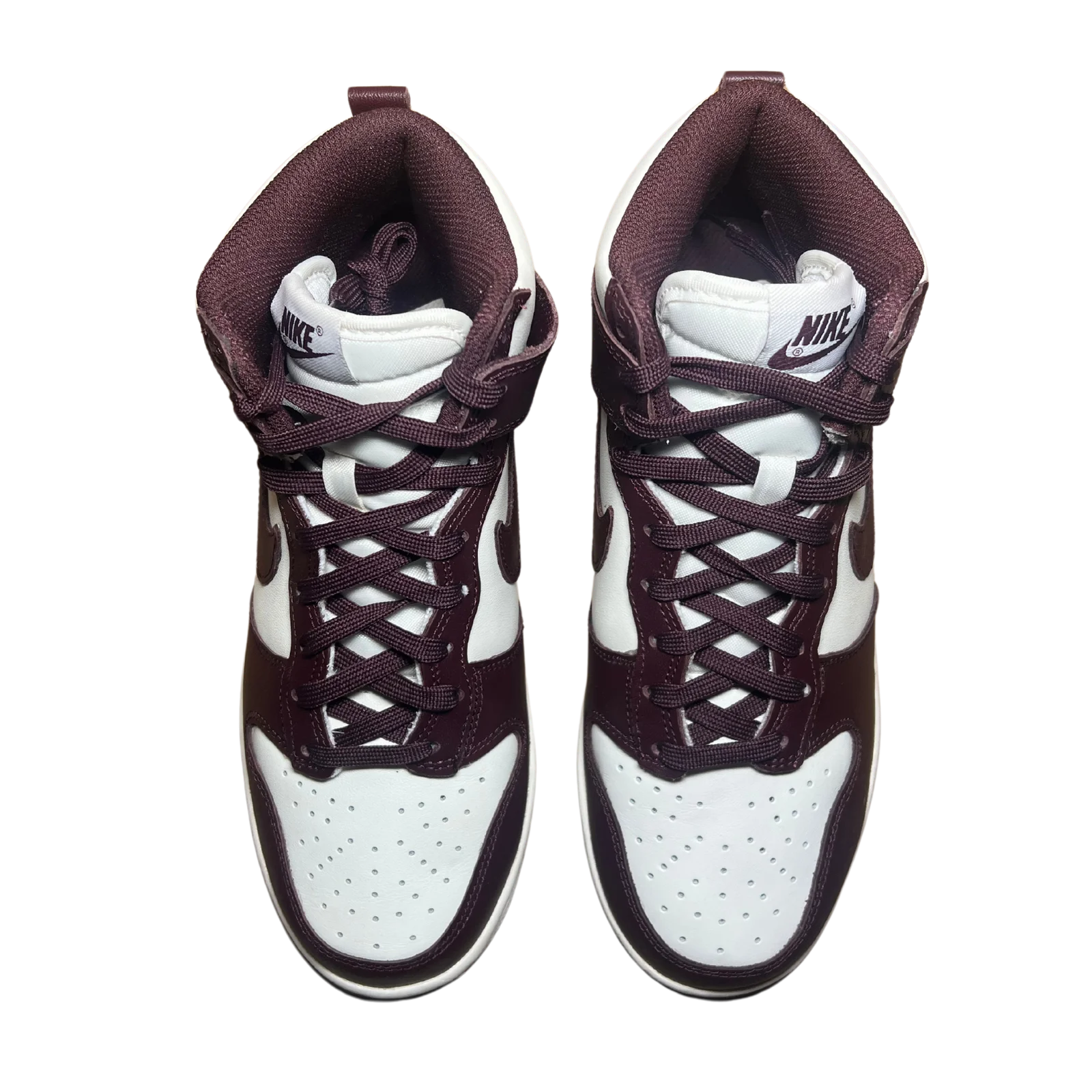 Nike Dunk High Burgundy Felülnézet