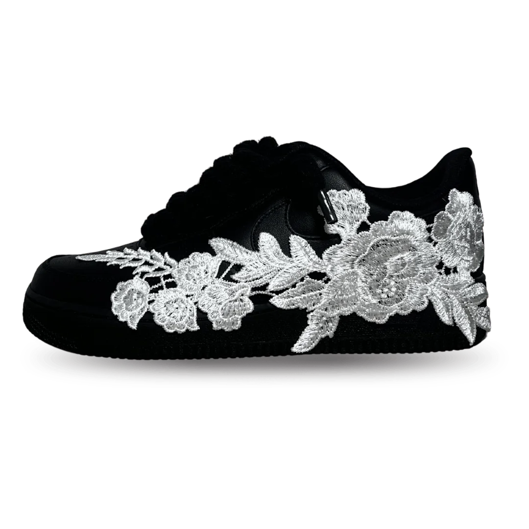 Nike Air Force 1 '07 Black Chunky Rope Lace White Rose Oldalnézet