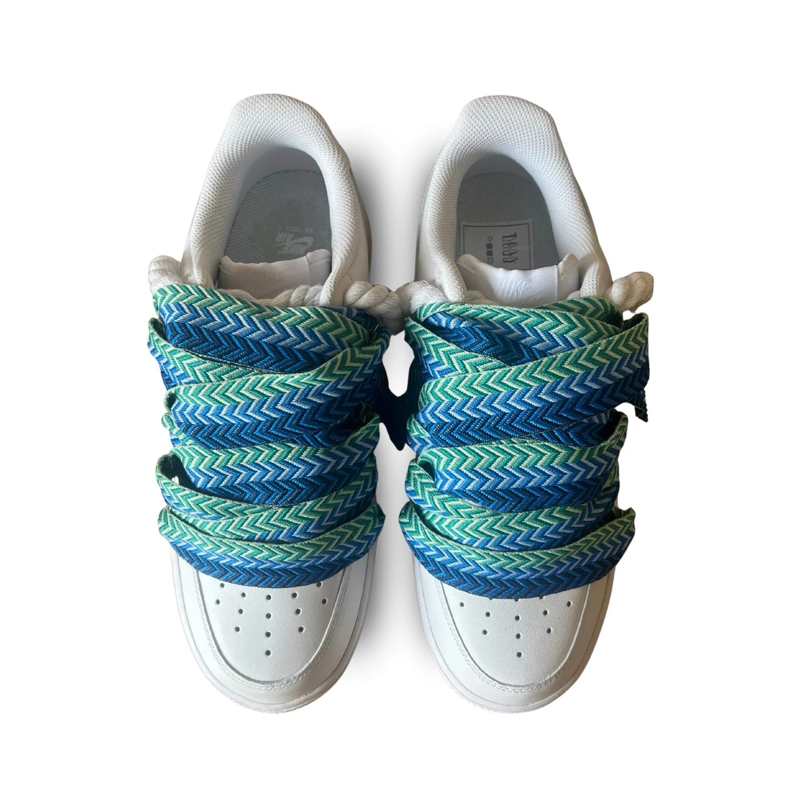 Nike Air Force 1 Lanvin Rope Lace Blue Black Felülnézet