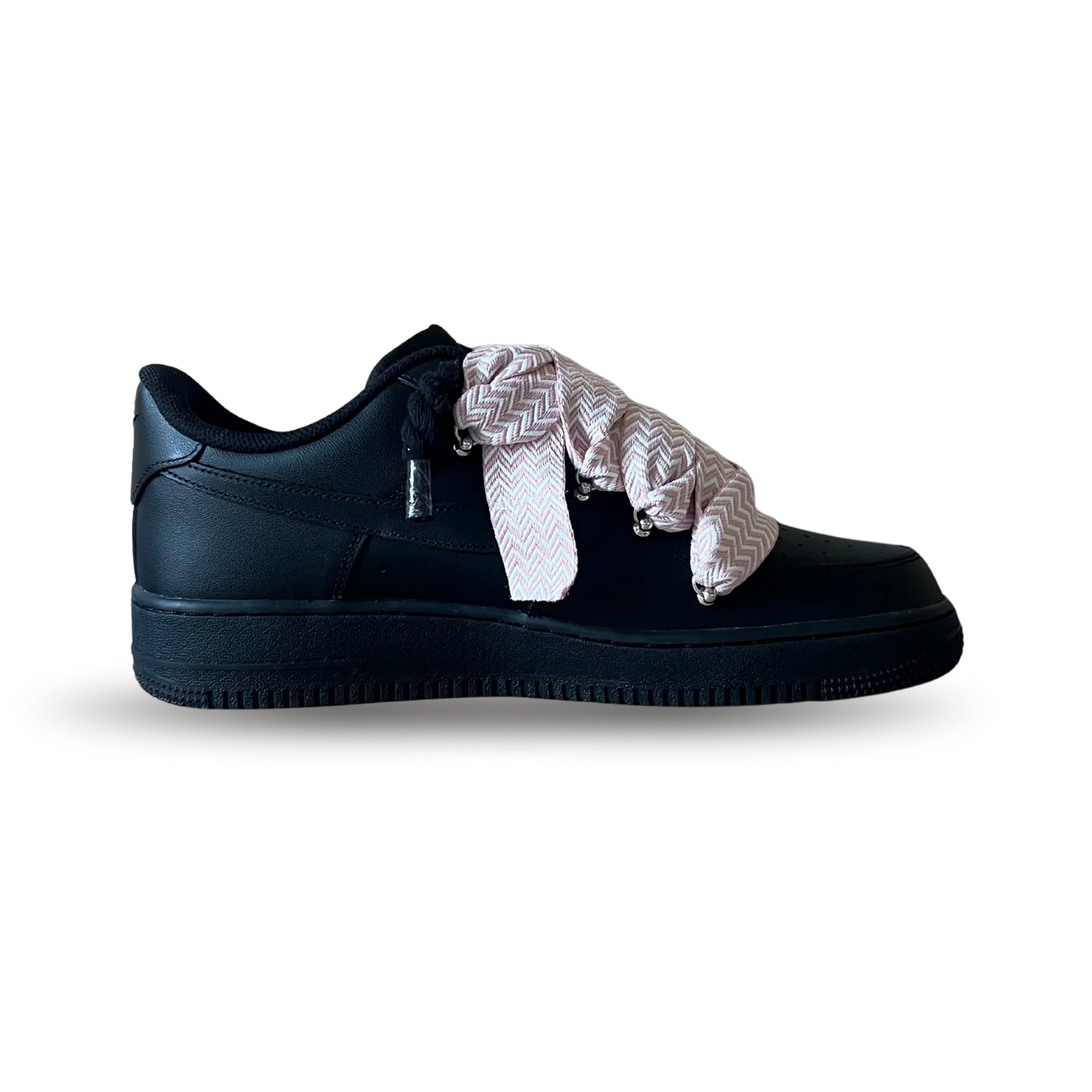 Nike Air Force 1 Black Lanvin Rope Lace Pink Belső oldalnézet