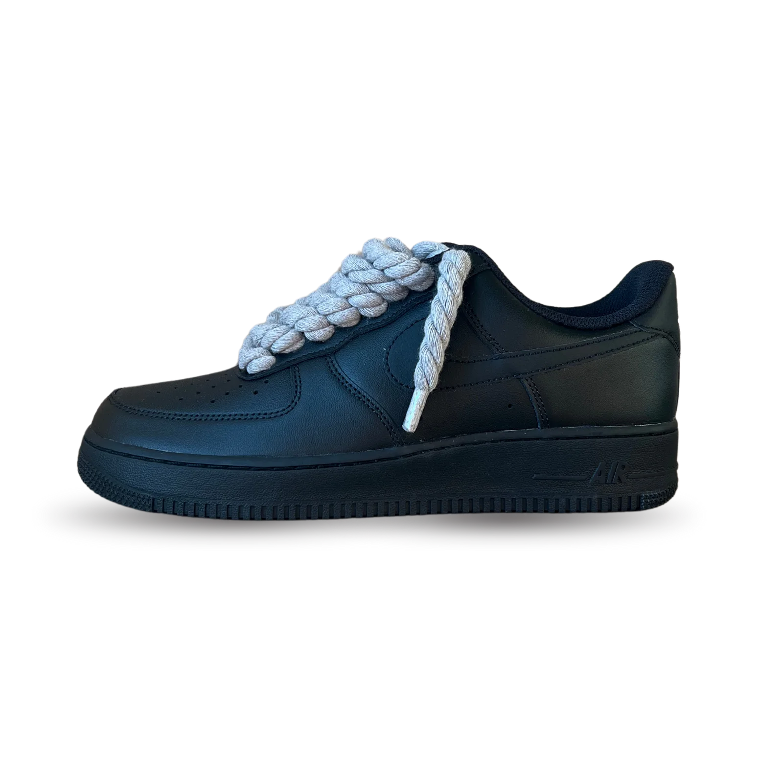 Nike Air Force 1 Black Rope Lace Grey Oldalnézet