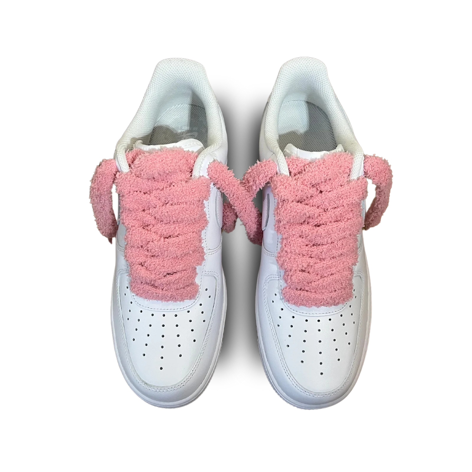 Nike Air Force 1 Fluffy Lace Pink Felülnézet
