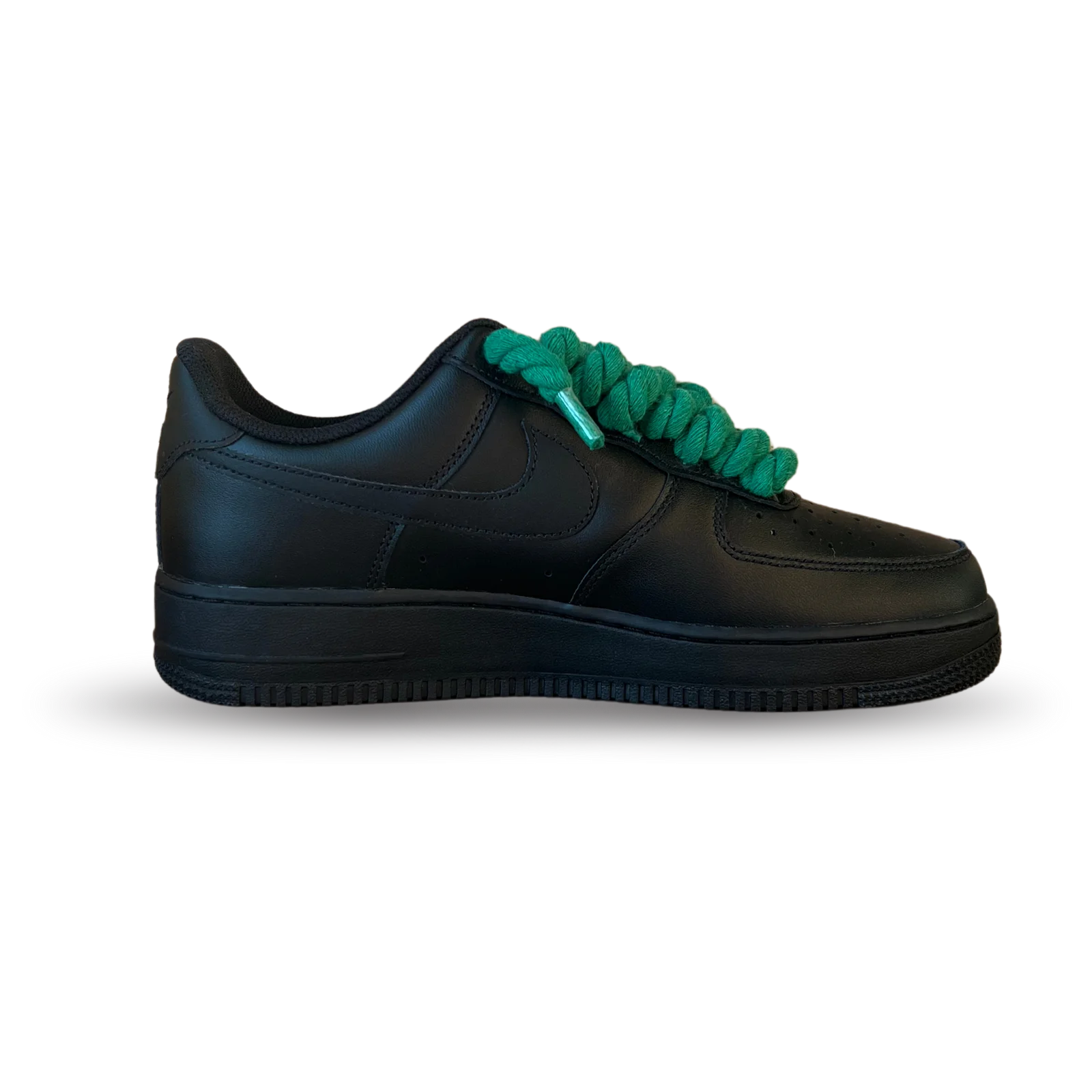 Nike Air Force 1 Black Rope Lace Green Belső oldalnézet