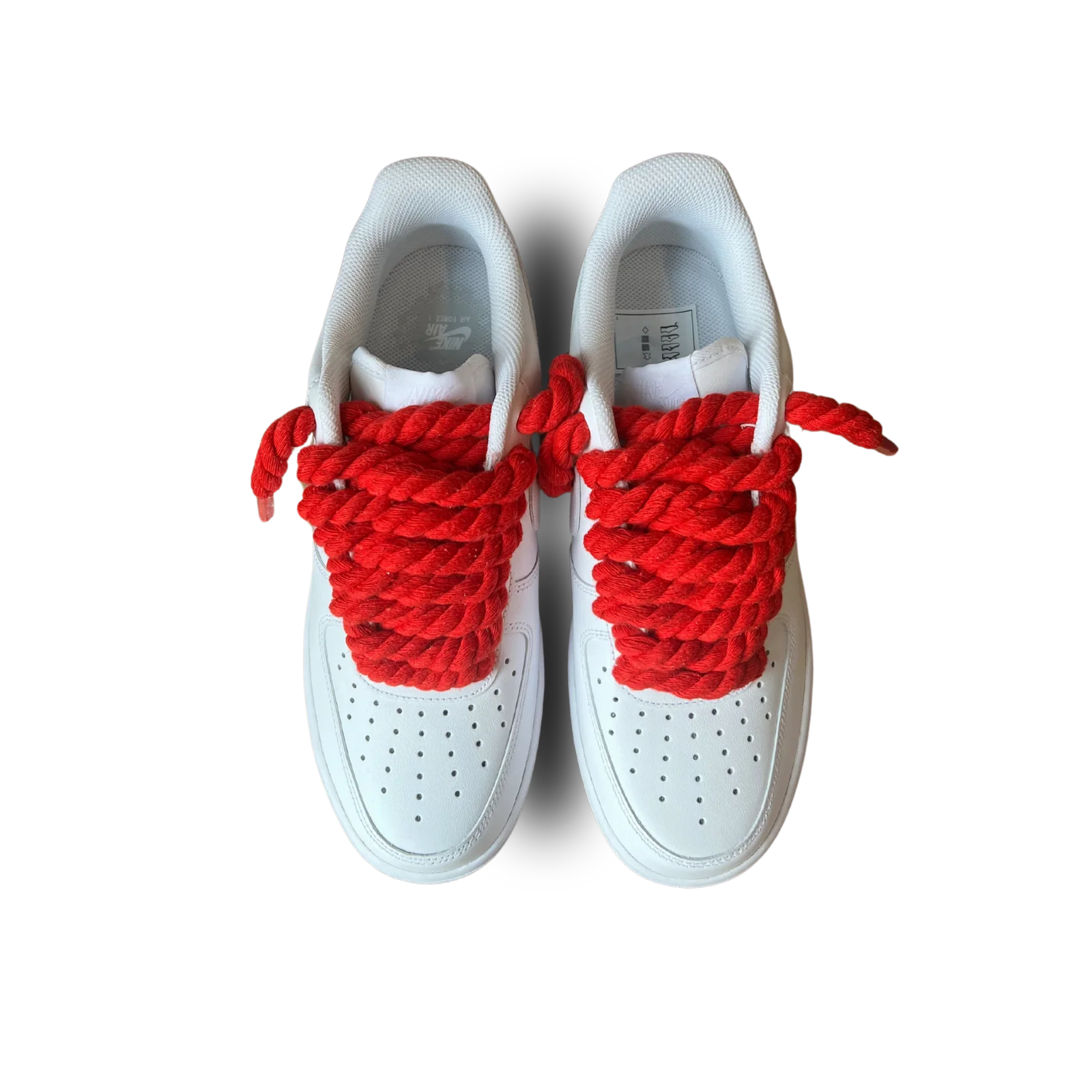 Nike Air Force 1 Rope Lace Red Felülnézet
