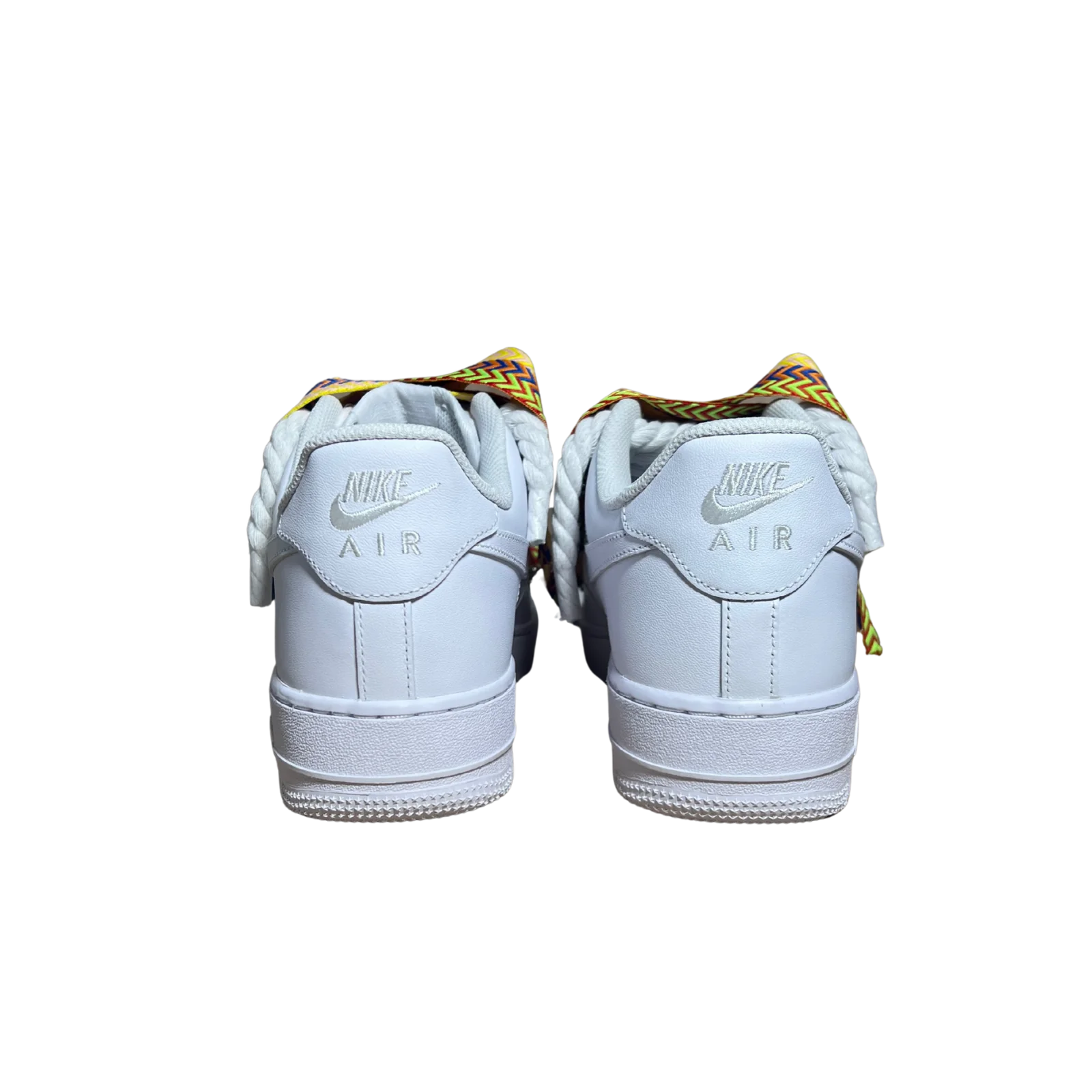 Nike Air Force 1 Lanvin Rope Lace Yellow Blue Hátulnézet