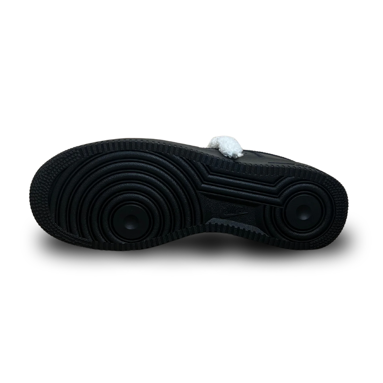Nike Air Force 1 Black Fluffy Lace White Talp