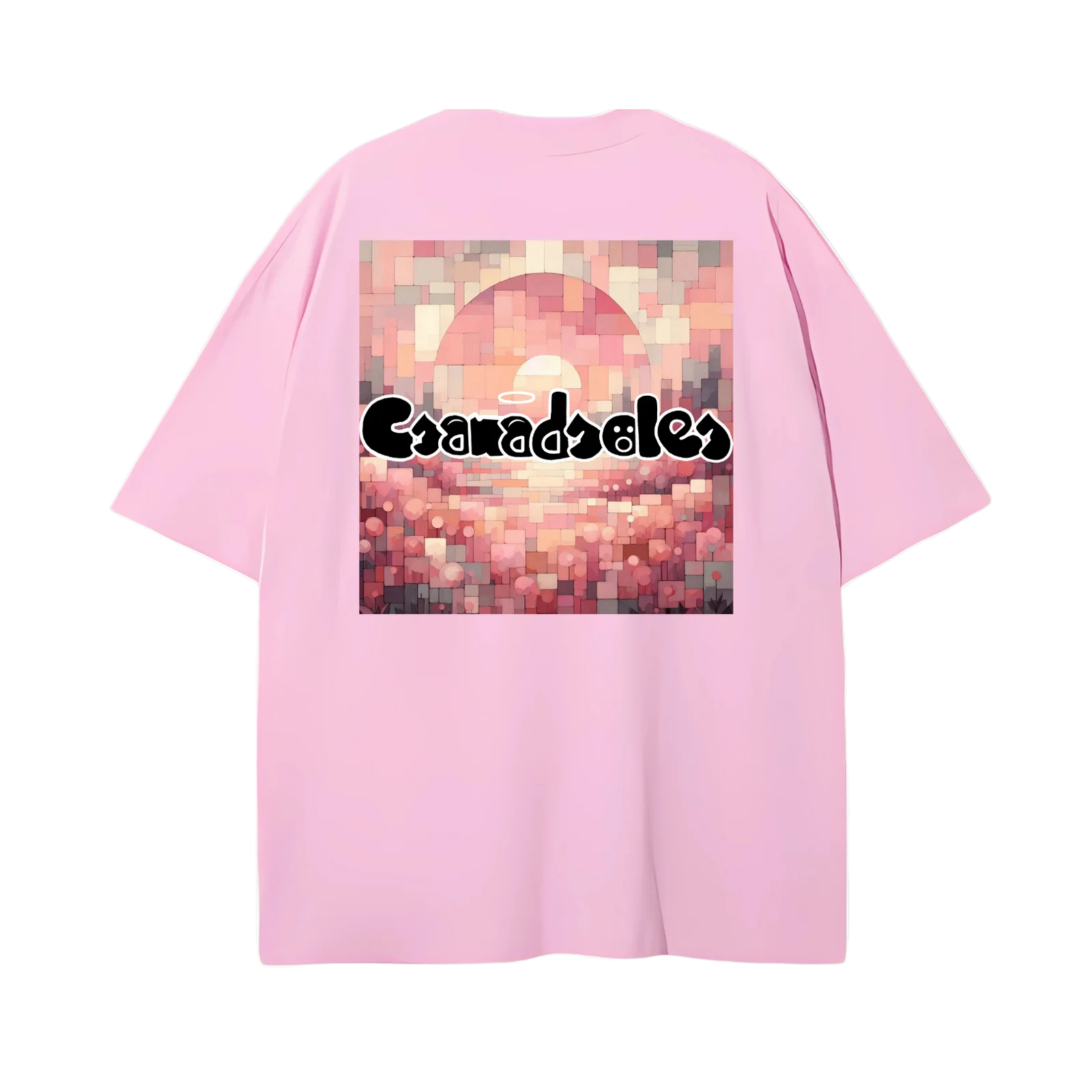 CSANADSOLES CUBIST SUNSET TEE BACK