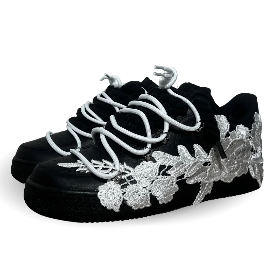 Nike Air Force 1 Black Rose White Laced Up Csanadsoles