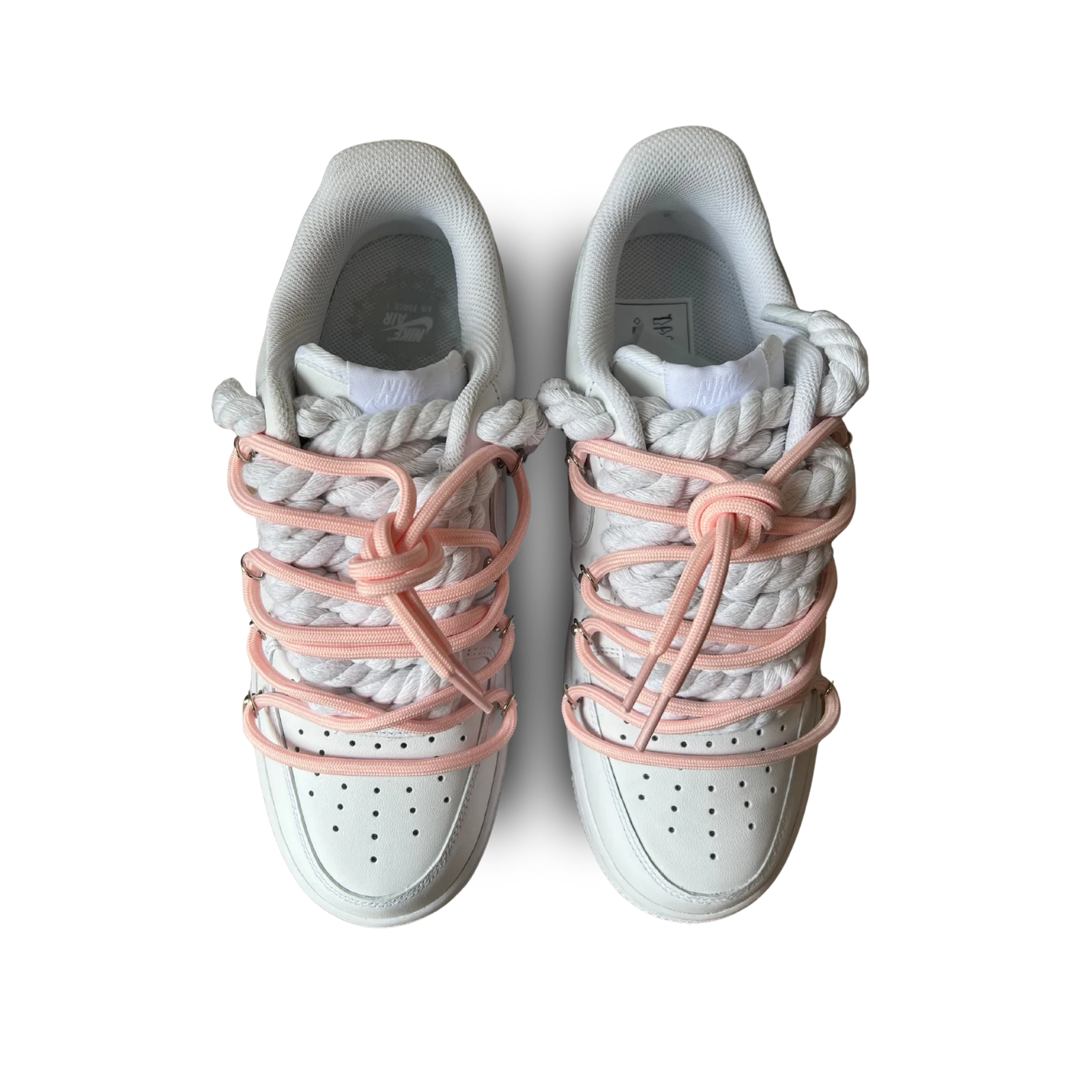 Nike Air Force 1 Laced Up Rope Lace Pink Felülnézet