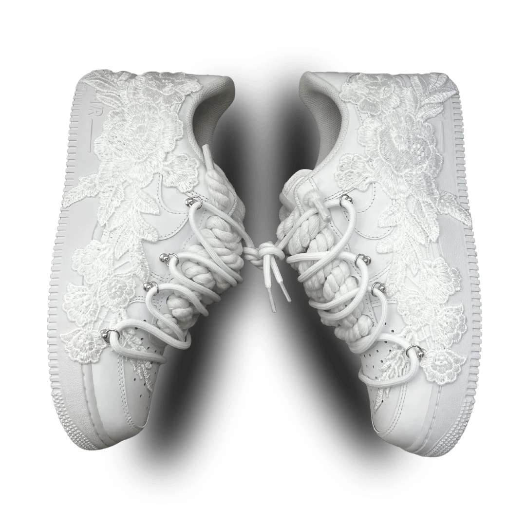Nike Air Force 1 Rose Pure White Laced Up Rose nézet
