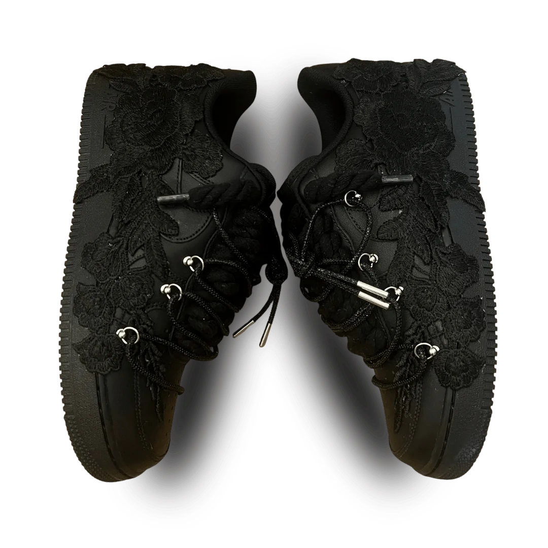 Nike Air Force 1 Black Rose Pure Black Diamond rosenézet