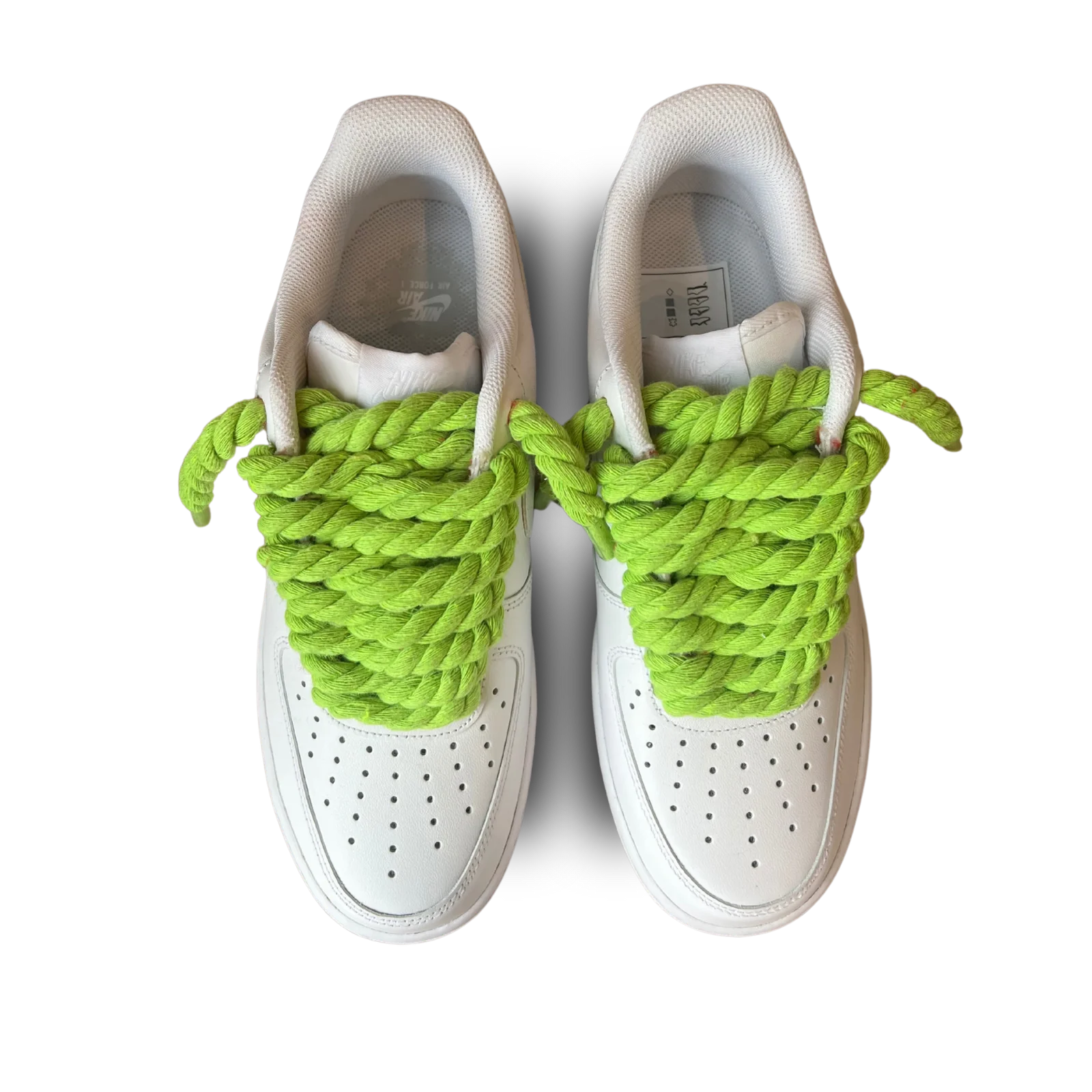 Nike Air Force 1 Rope Lace Neon Felülnézet