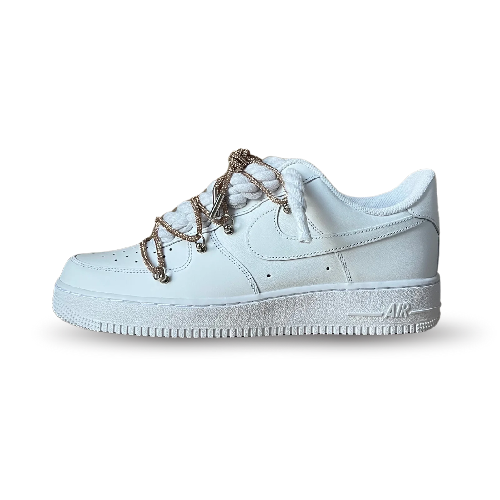 Nike Air Force 1 Diamond Rope Lace Champagne Oldalnézet