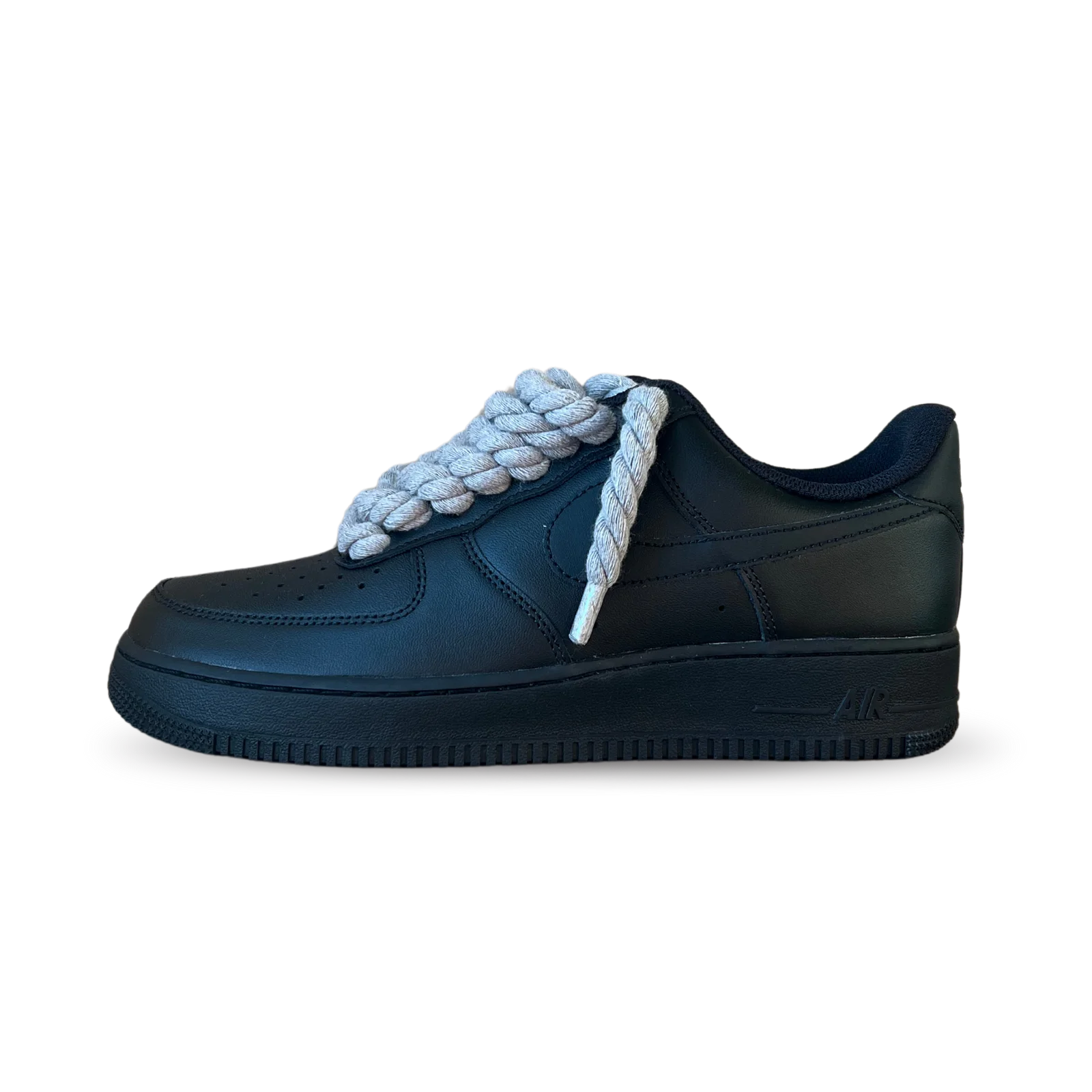 Nike Air Force 1 Black Rope Lace Grey Belső Oldalnézet