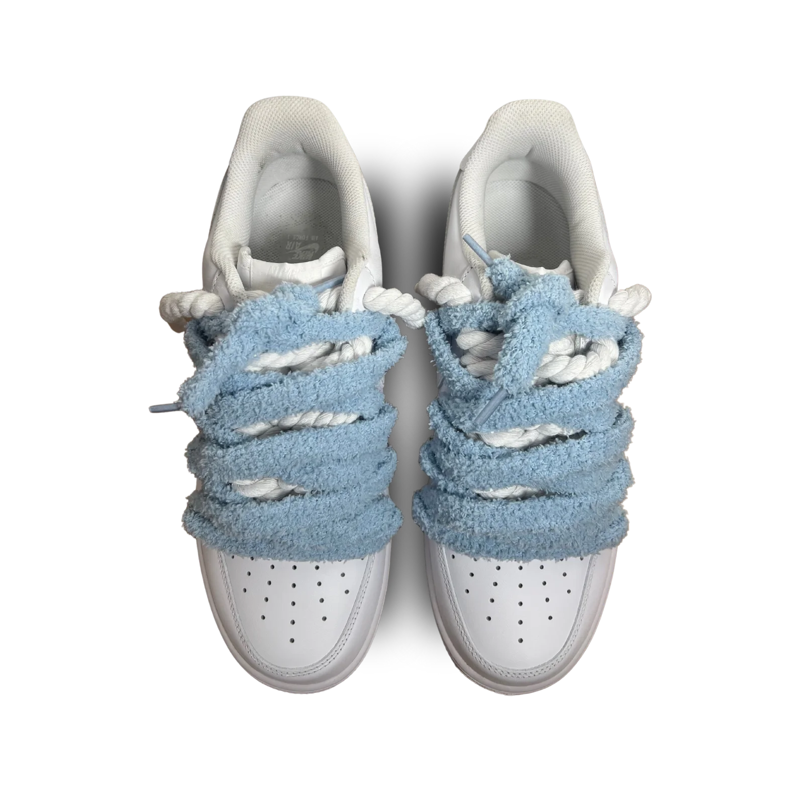 Nike Air Force 1 White Chimney Cake Baby Blue Felülnézet