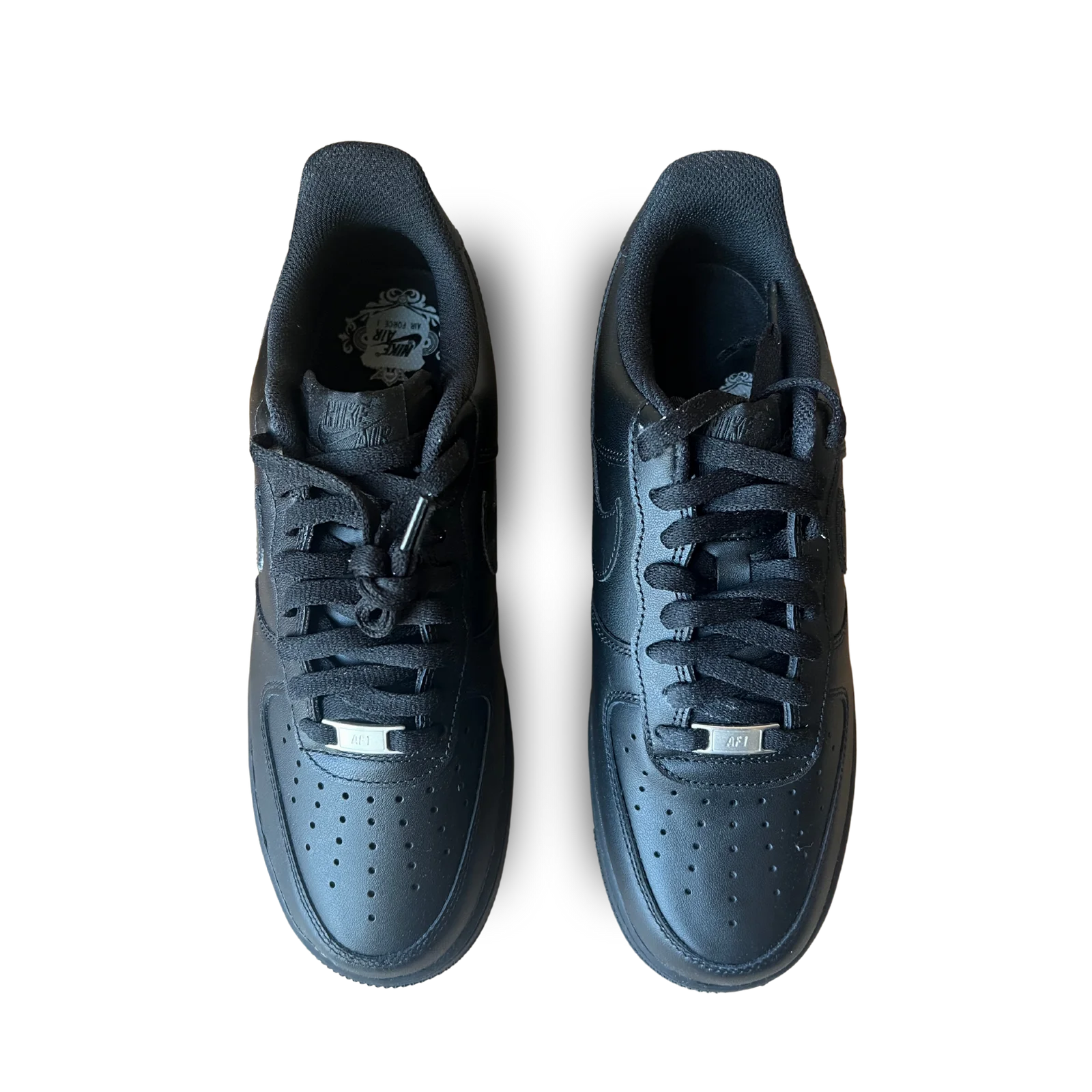 Nike Air Force 1 Black Felülnézet