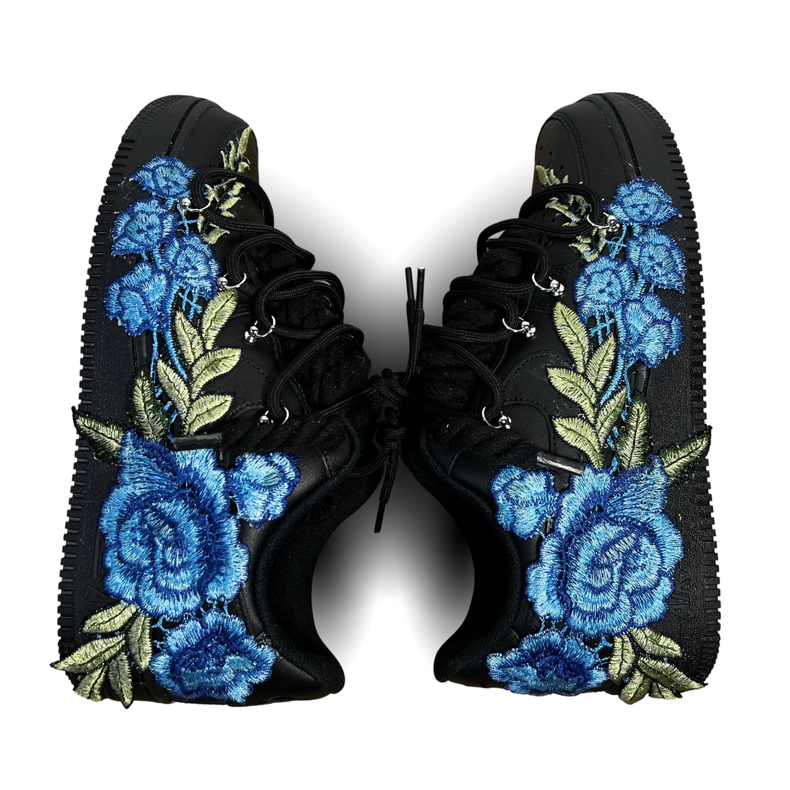 Nike Air Force 1 Black Rose Blue Laced Up Rózsanézet